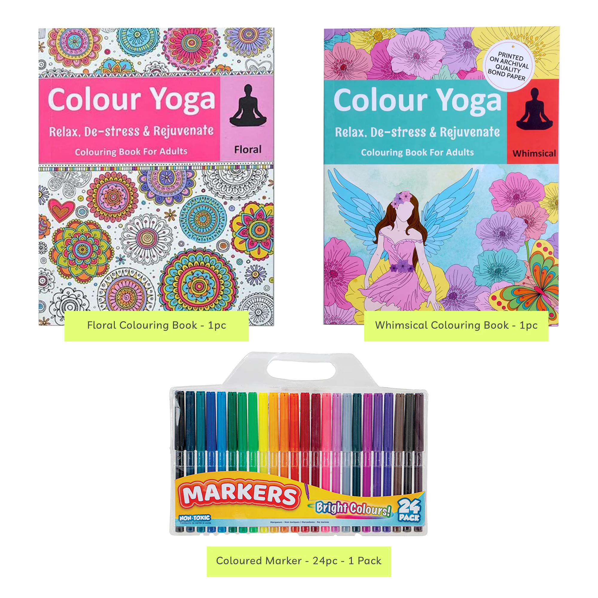 Destress With Adult Colouring Kit