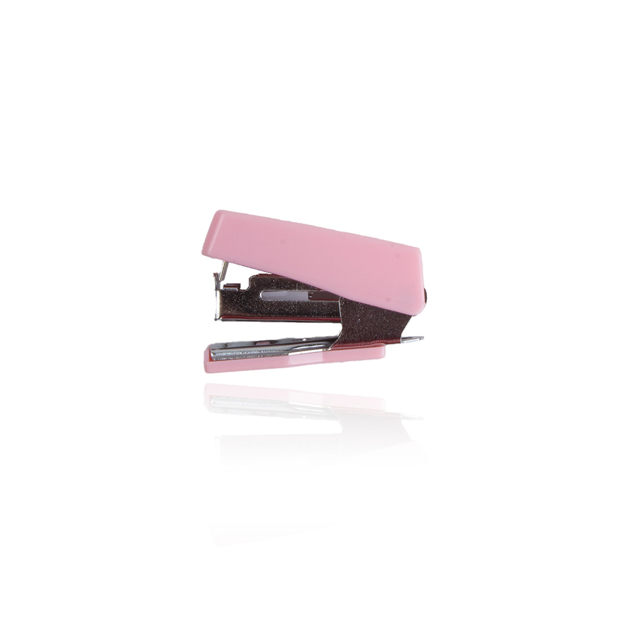 Mini Stapler, Stapler Pin No.10, Cutter with Dispenser Tape Pink 4pcs Set Blister
