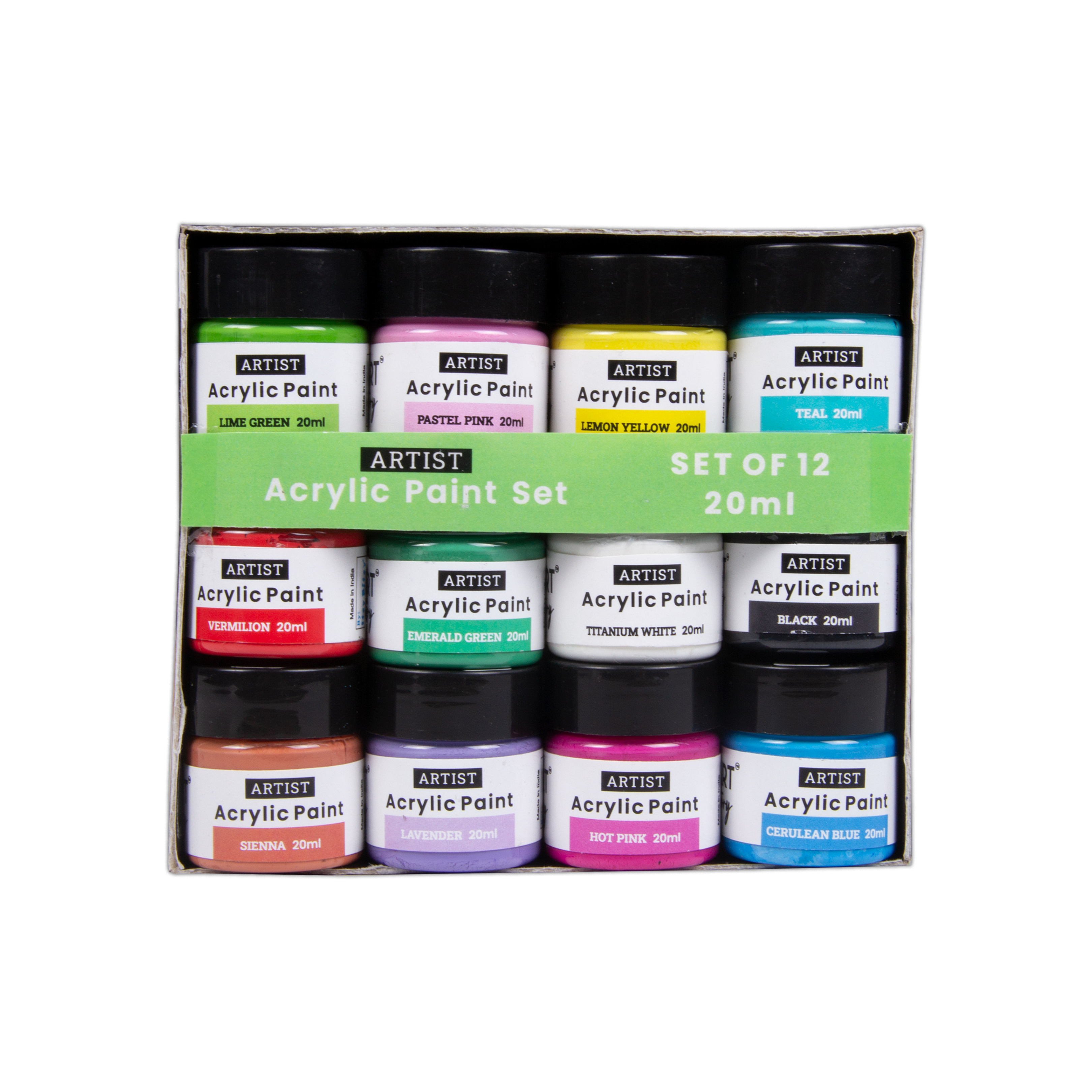 Acrylic Colour Set - 12 Colors X 20ml each
