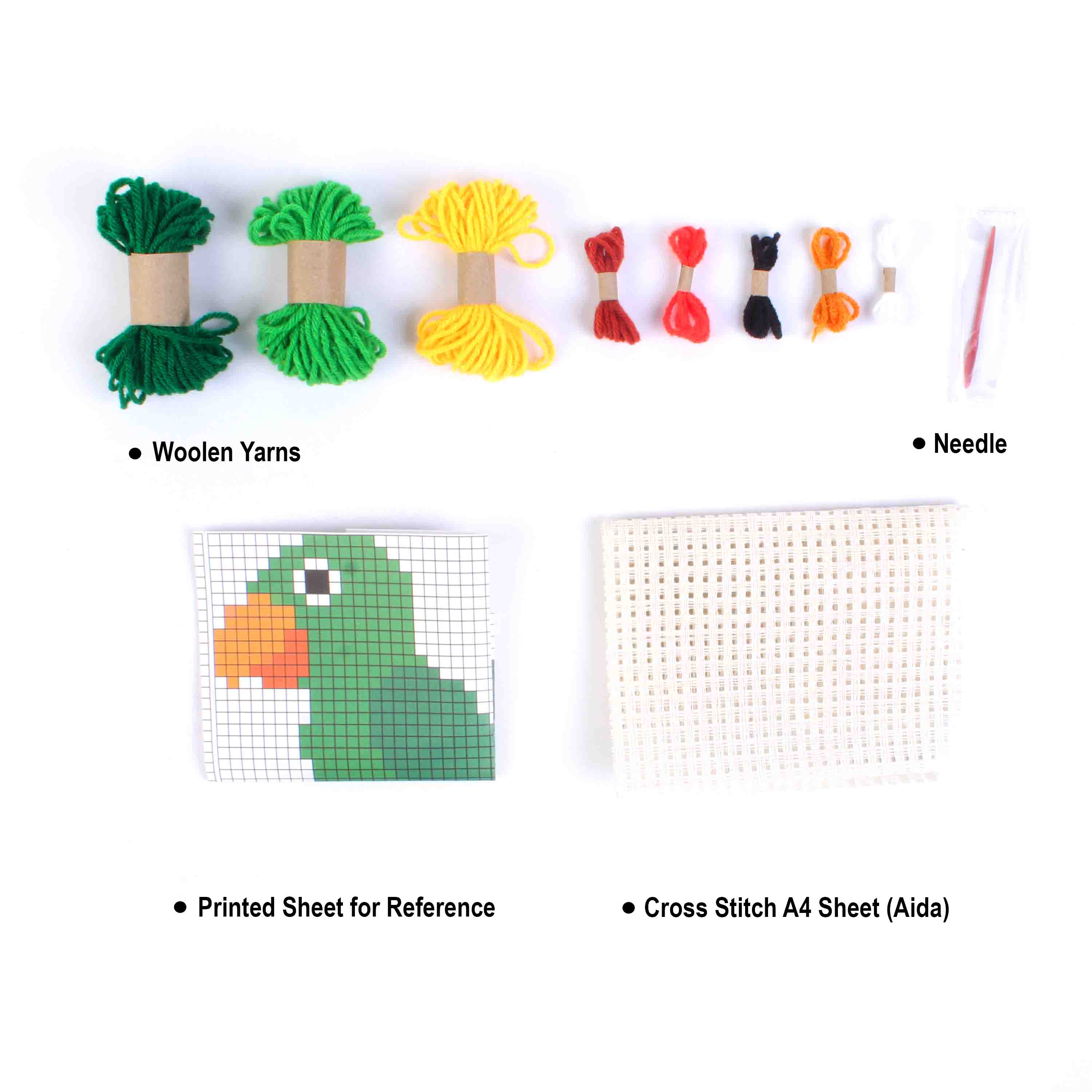 Diy Cross Stitch Parrot Kit 1 Box Lb