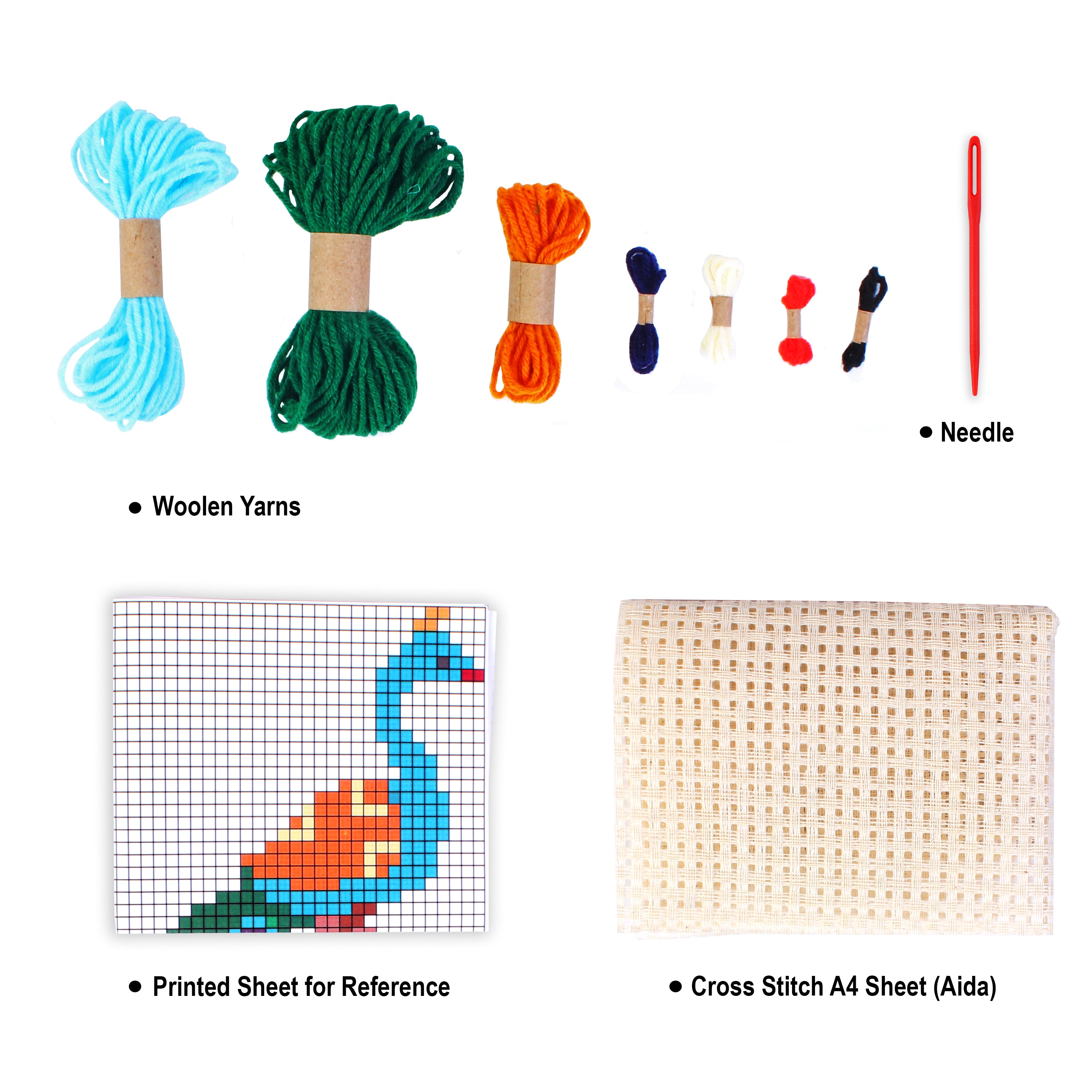 Diy Cross Stitch Peacock Kit 1 Box