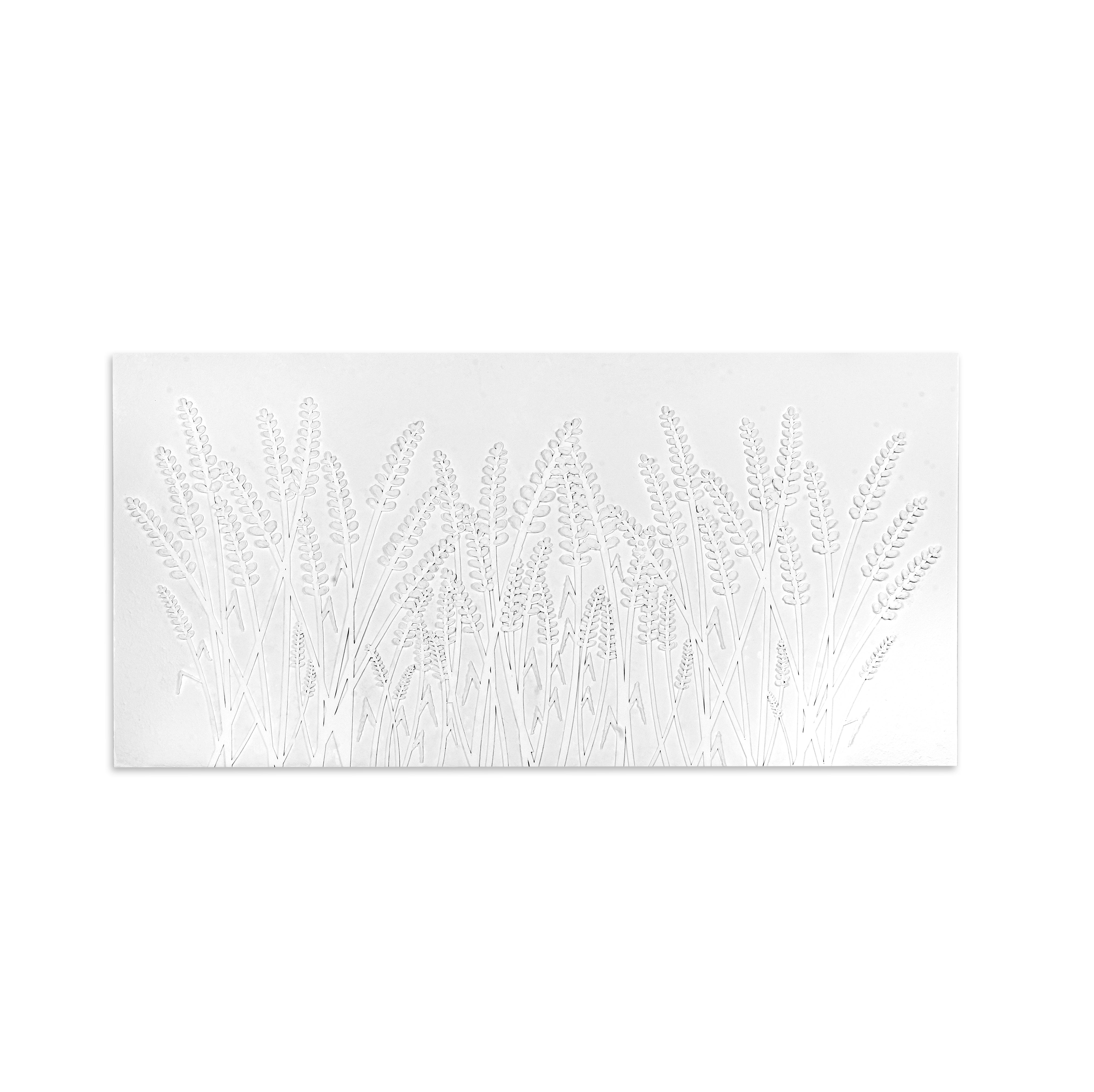 Wall Decor 3D Metallic Corn Field White Approx H48 X L24 X D0.78inch 1pc