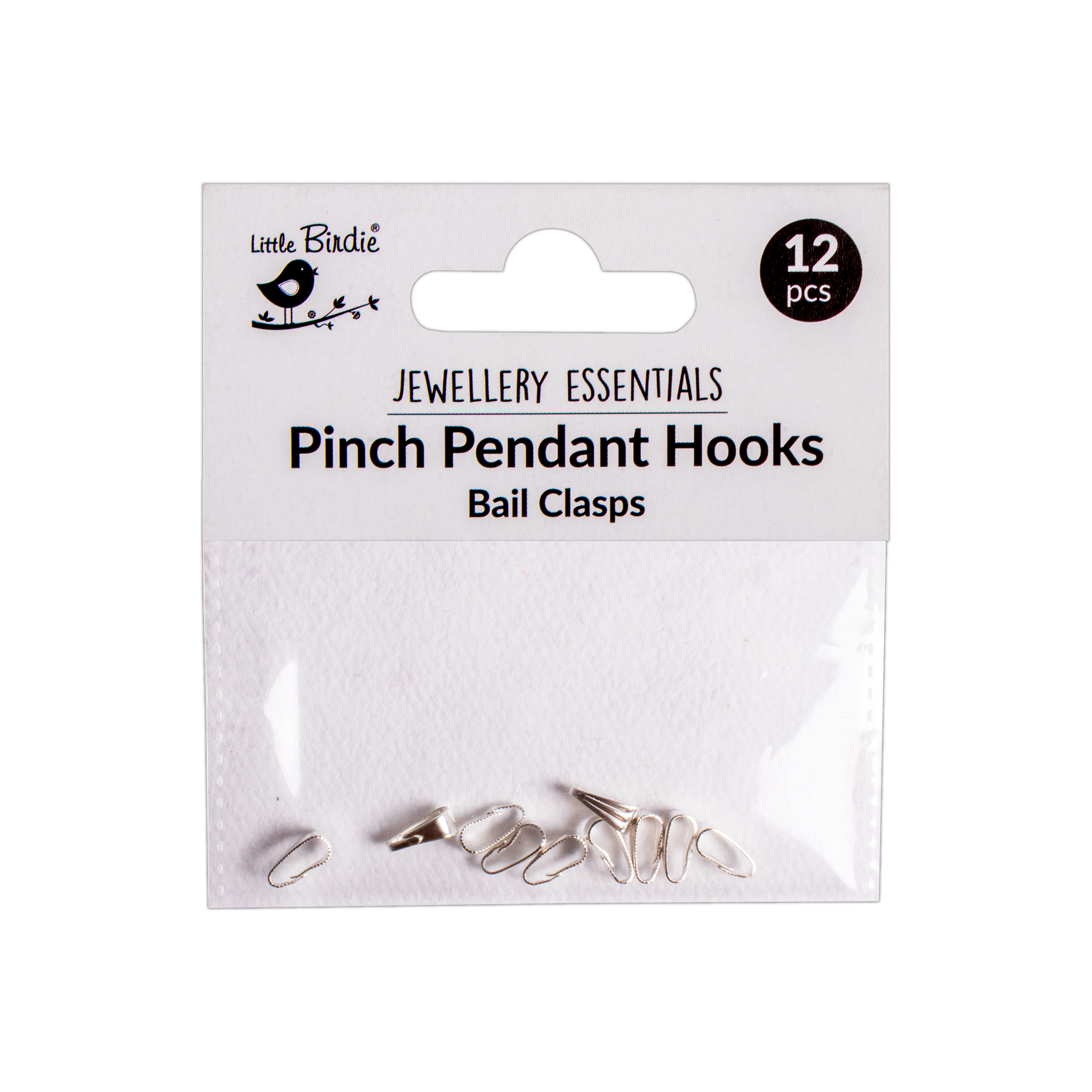 Findings Pendant Hook 6X3Mm Silver 12Pcs Pbhc