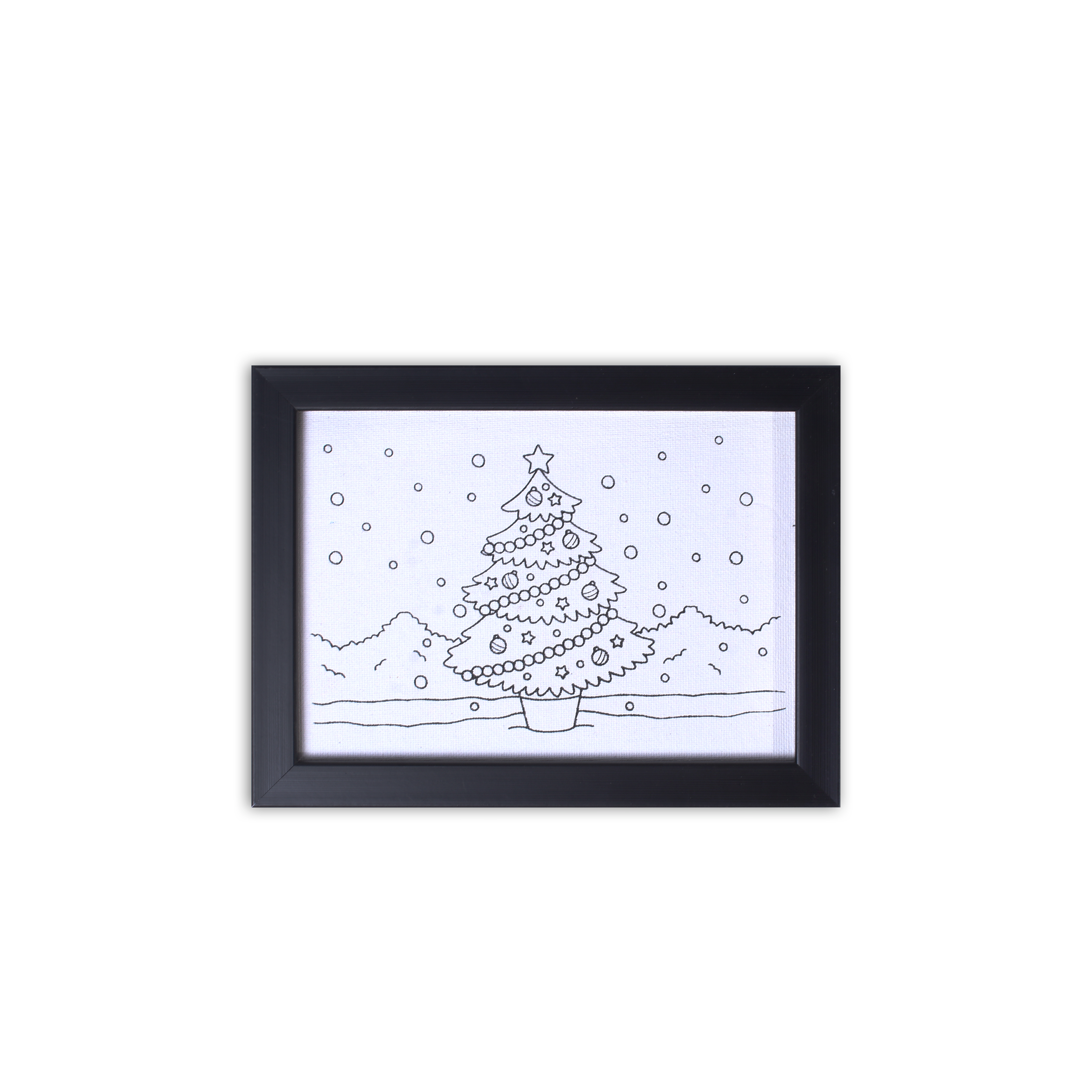 Pre Primed Printed Canvas Frame With Paints Tree Decoration L5 X W7Inch Approx 1pc