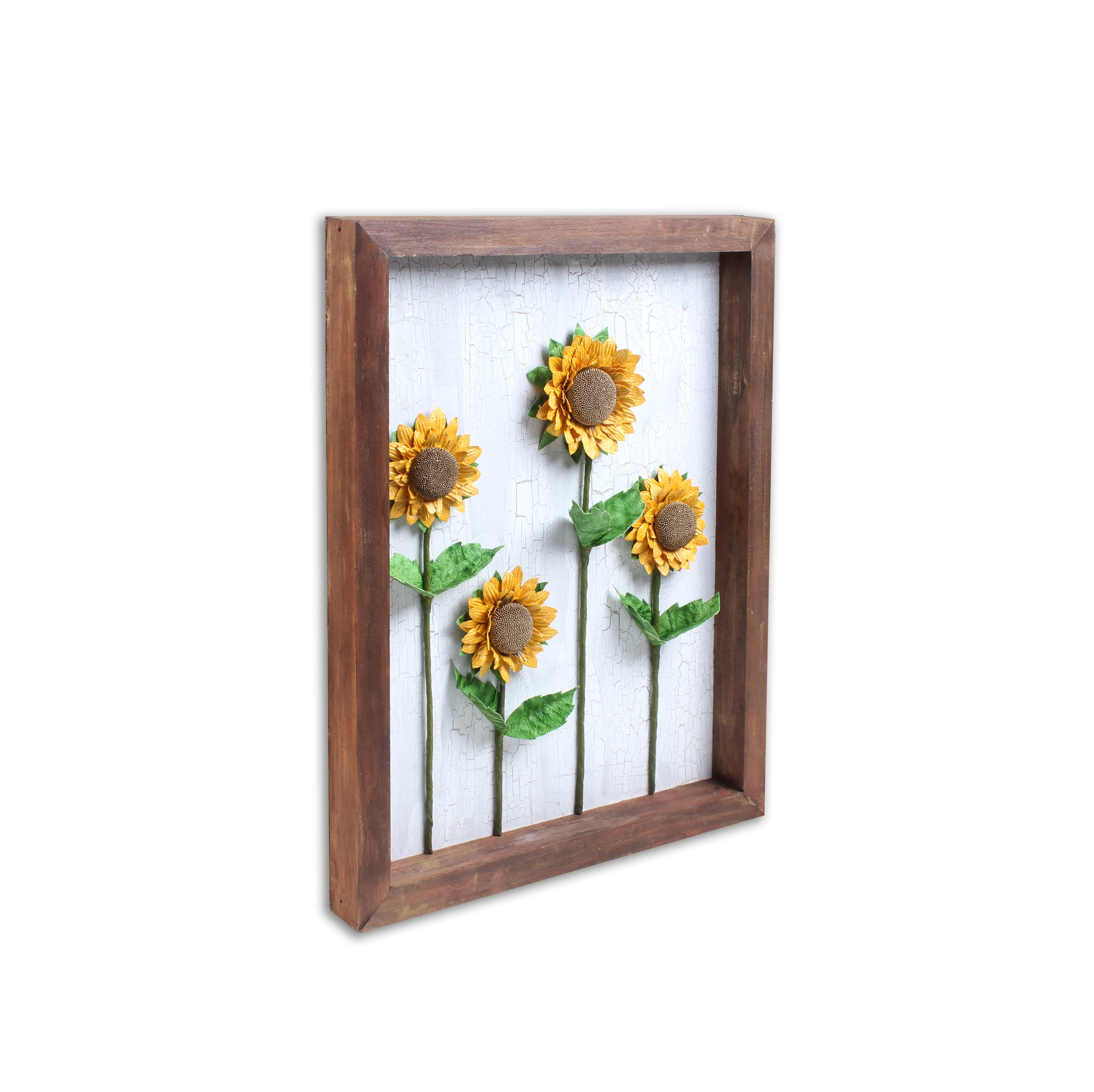 Wall Decor Handmade Sunflower Field 3D Floral Art with Metallic Effect Approx H14 X L11 X D0.98inch