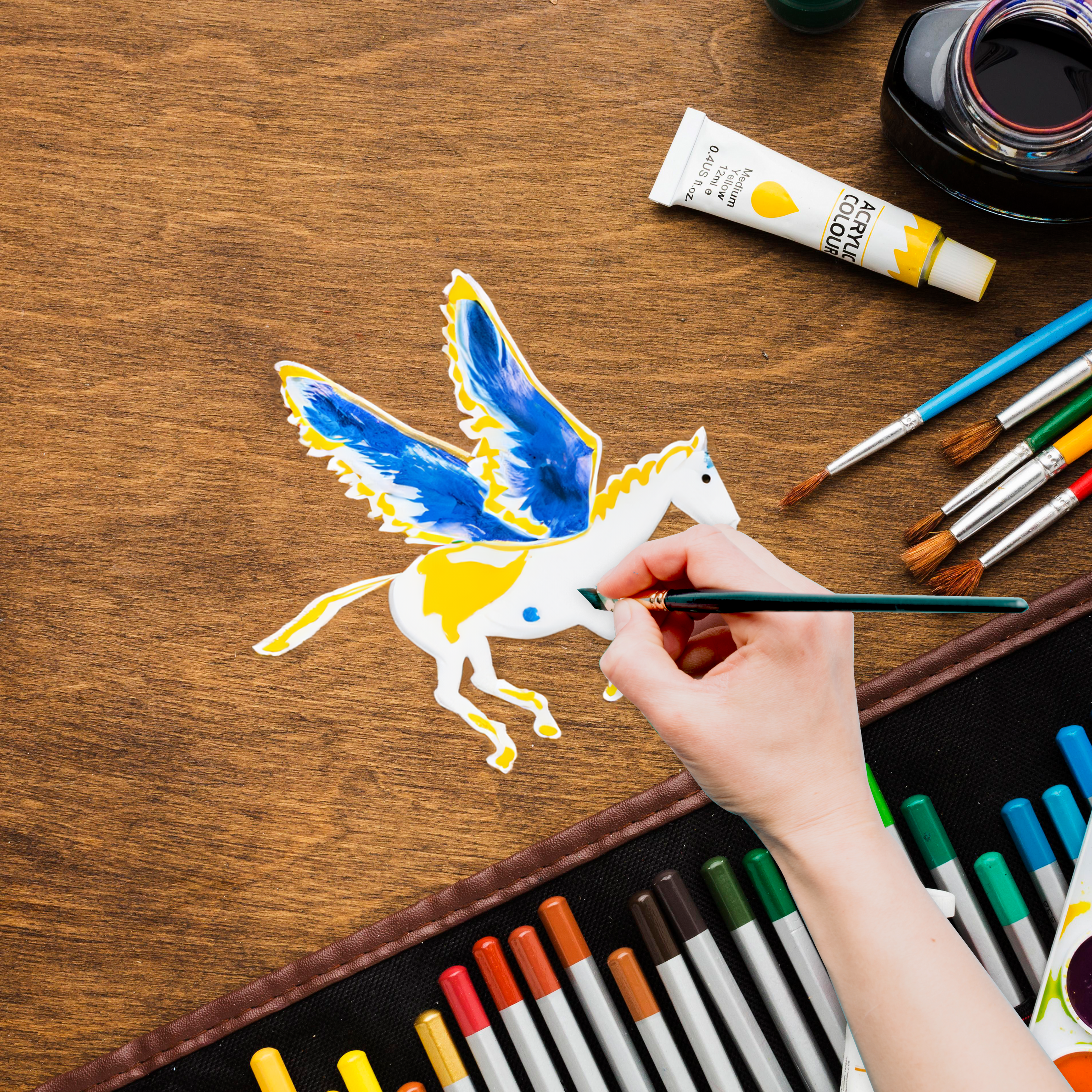 Colour Me Fairy Land Pre- Cut Shapes with 12 Colour Markers 10Pc Box