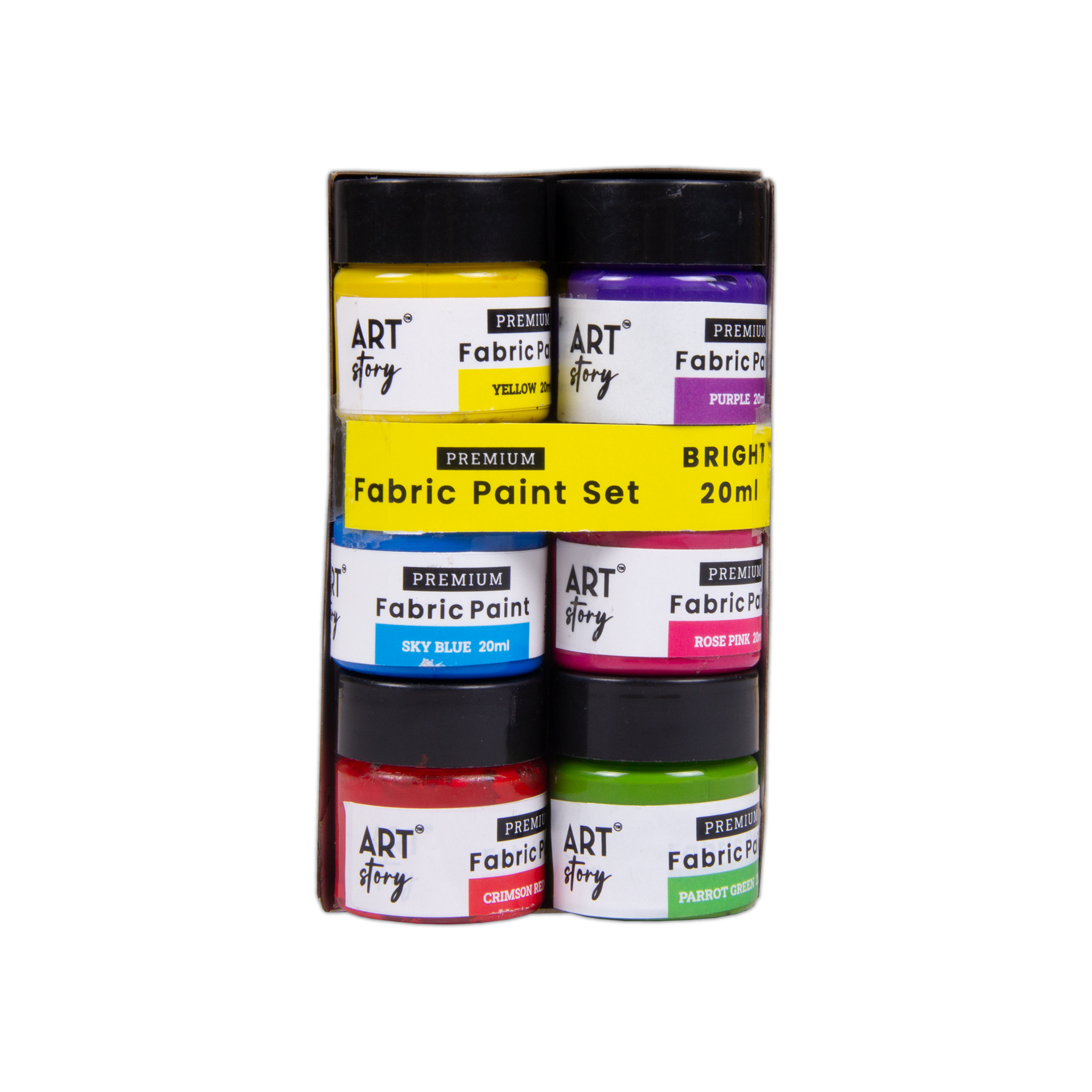 Premium Fabric Paint Set Bright 6 colours X 20ml each