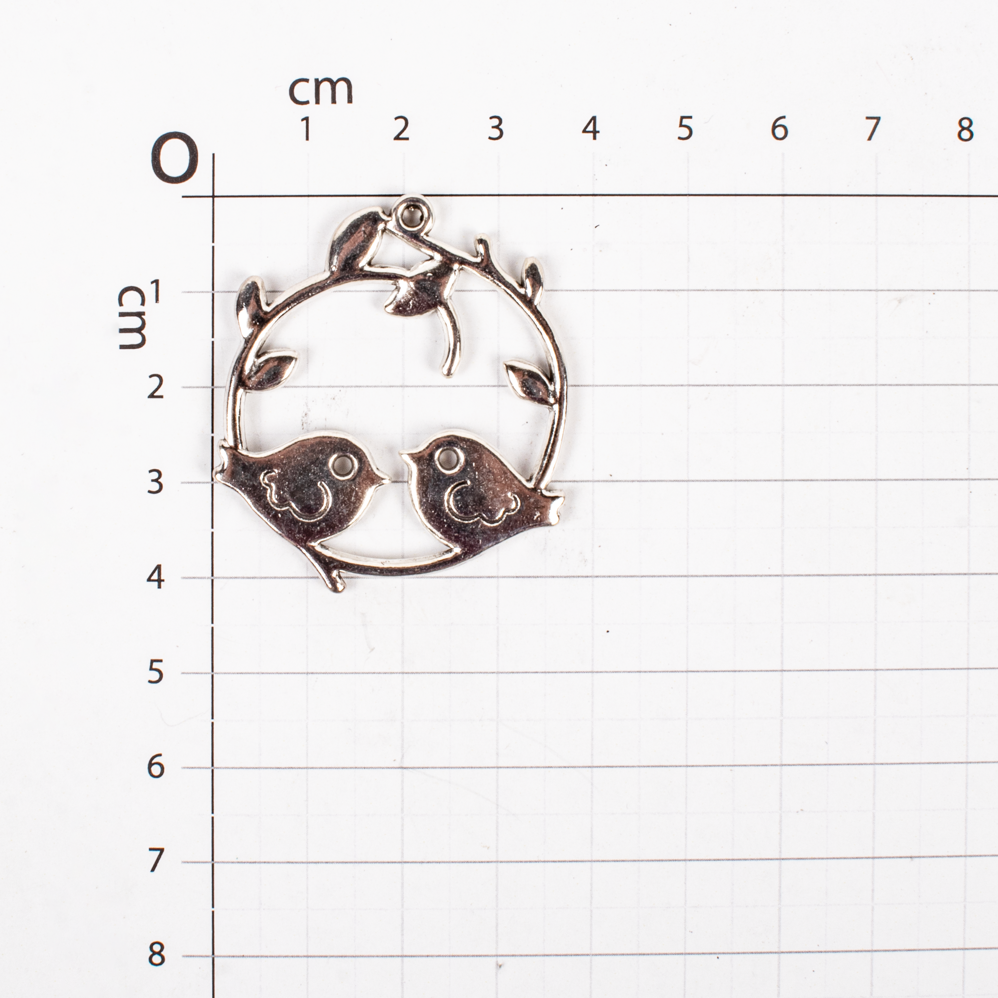 Metal Charms Birdie Love 1Pc