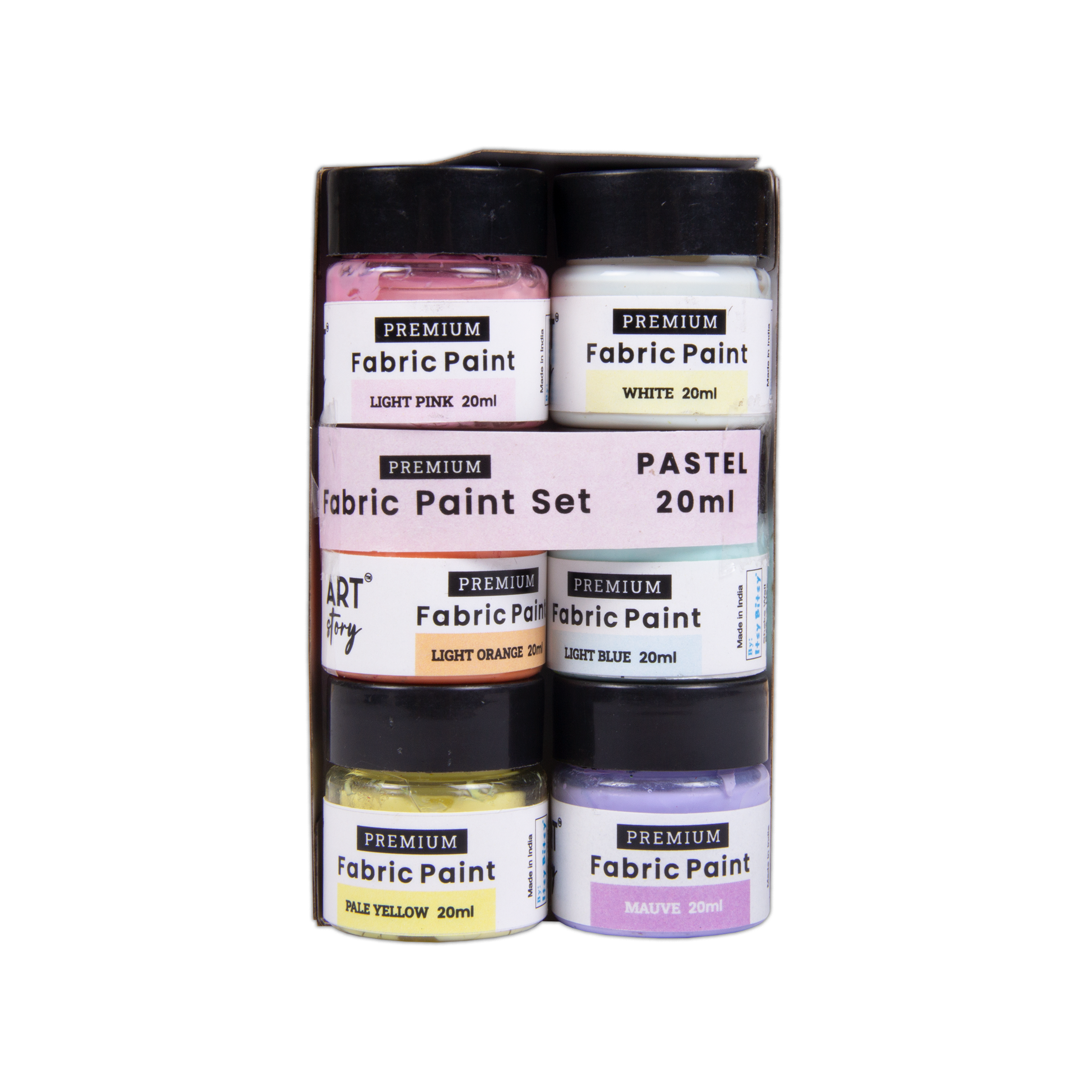 Premium Fabric Paint Set Pastel 6 colours X 20ml each