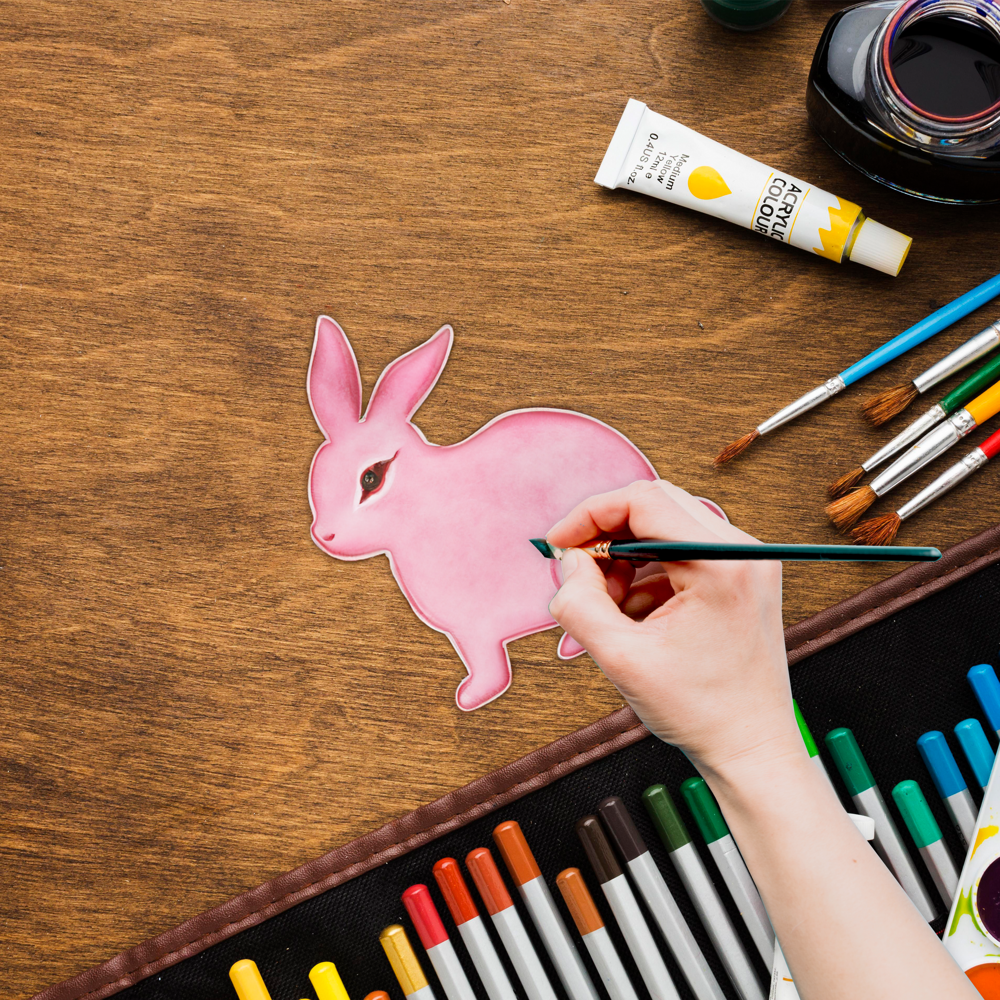 Colour Me Farm Animals Pre- Cut Shapes with 12 Colour Markers 10Pc Box