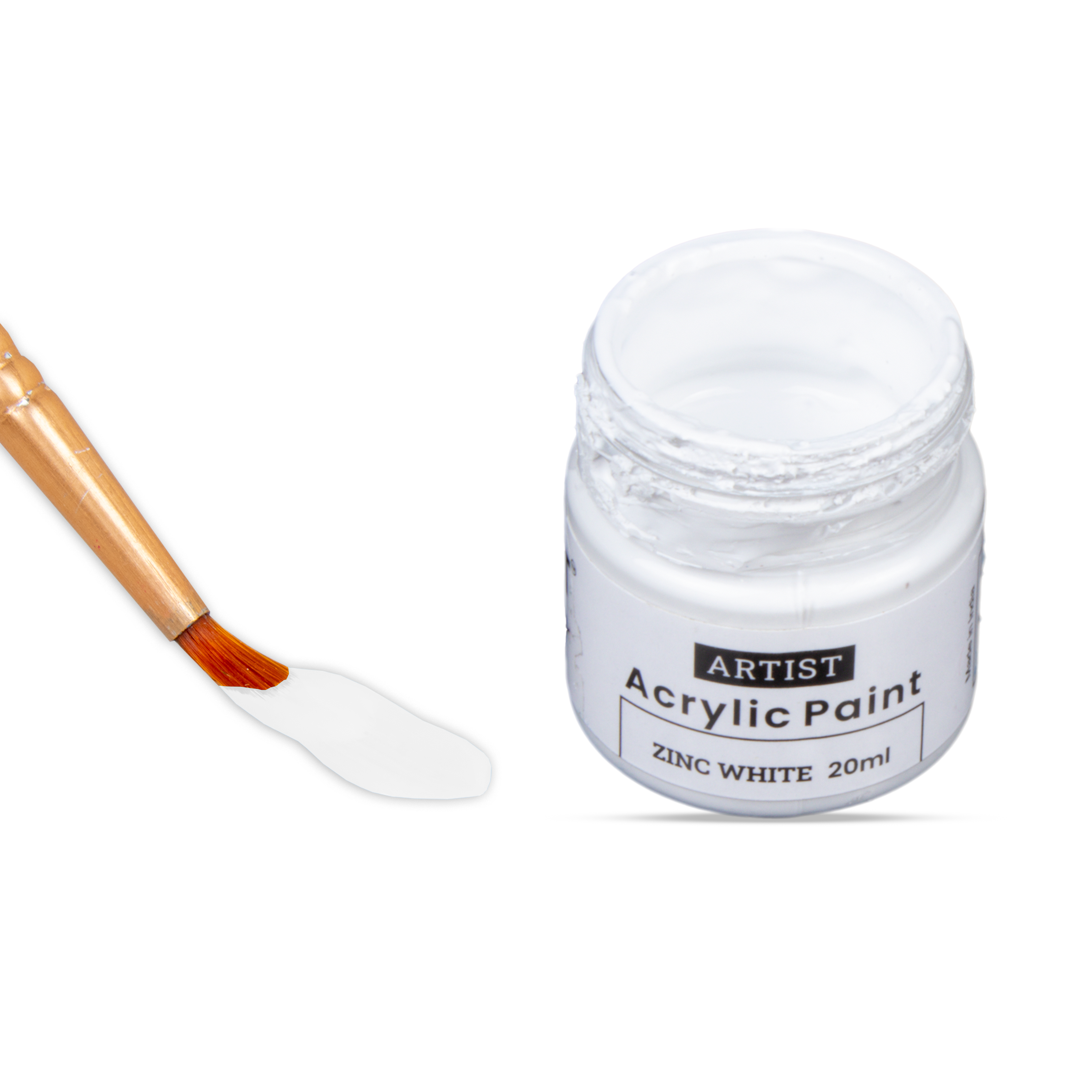 Acrylic Colour Zinc White 20ml Bottle