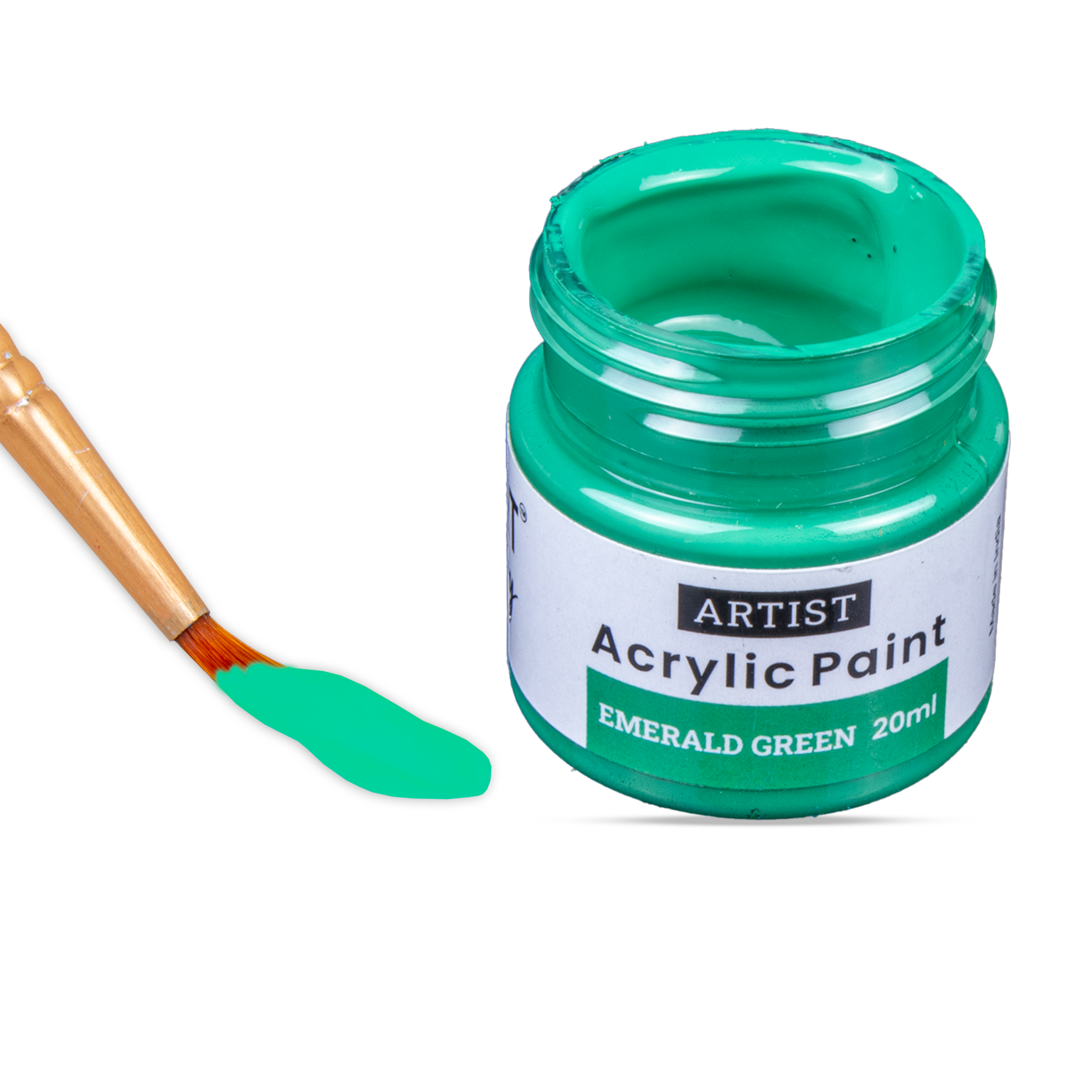 Acrylic Colour Emerald Green 20ml Bottle