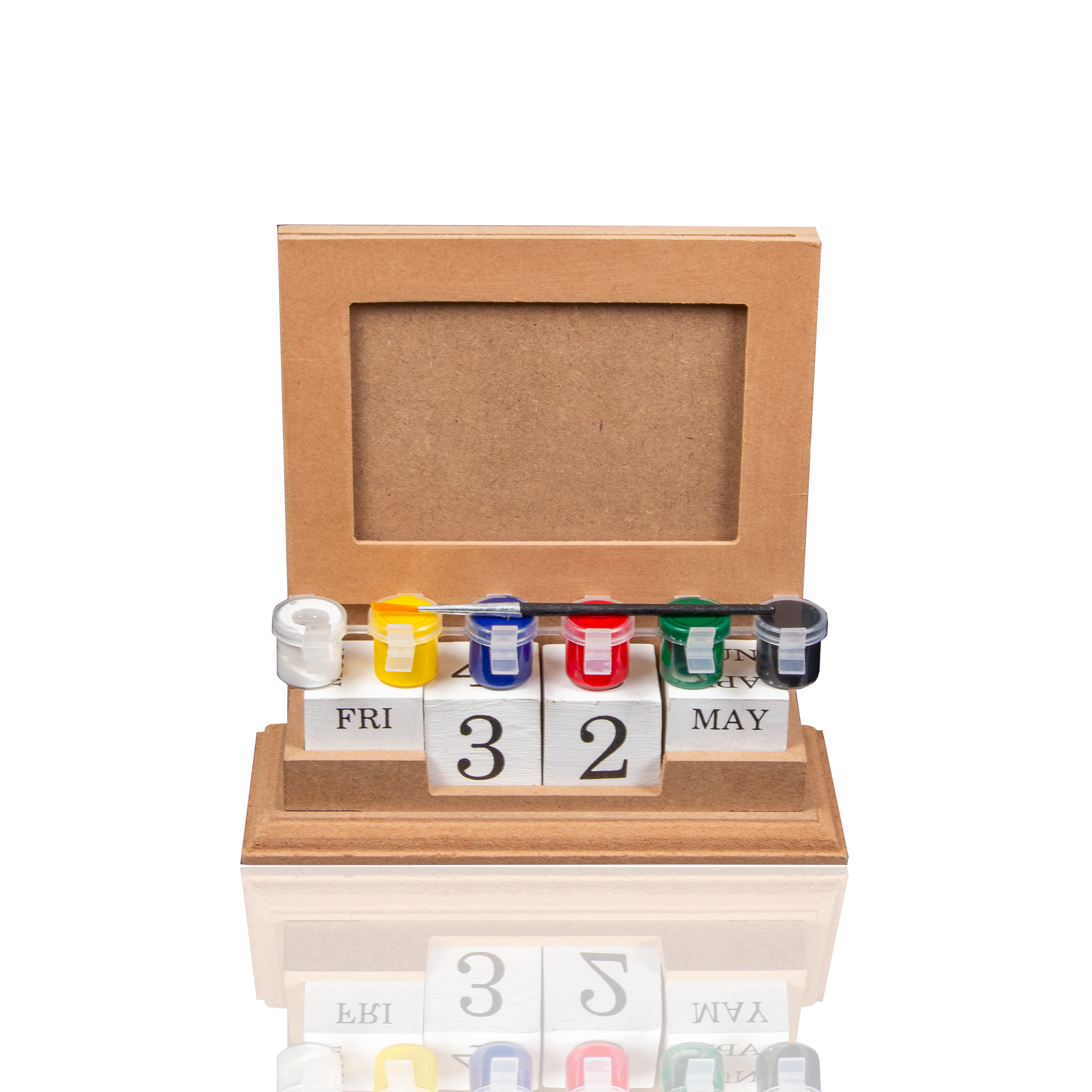MDF Photo Frame Calendar With Paints L 7.2Xw 7.2 Inch 1Pc