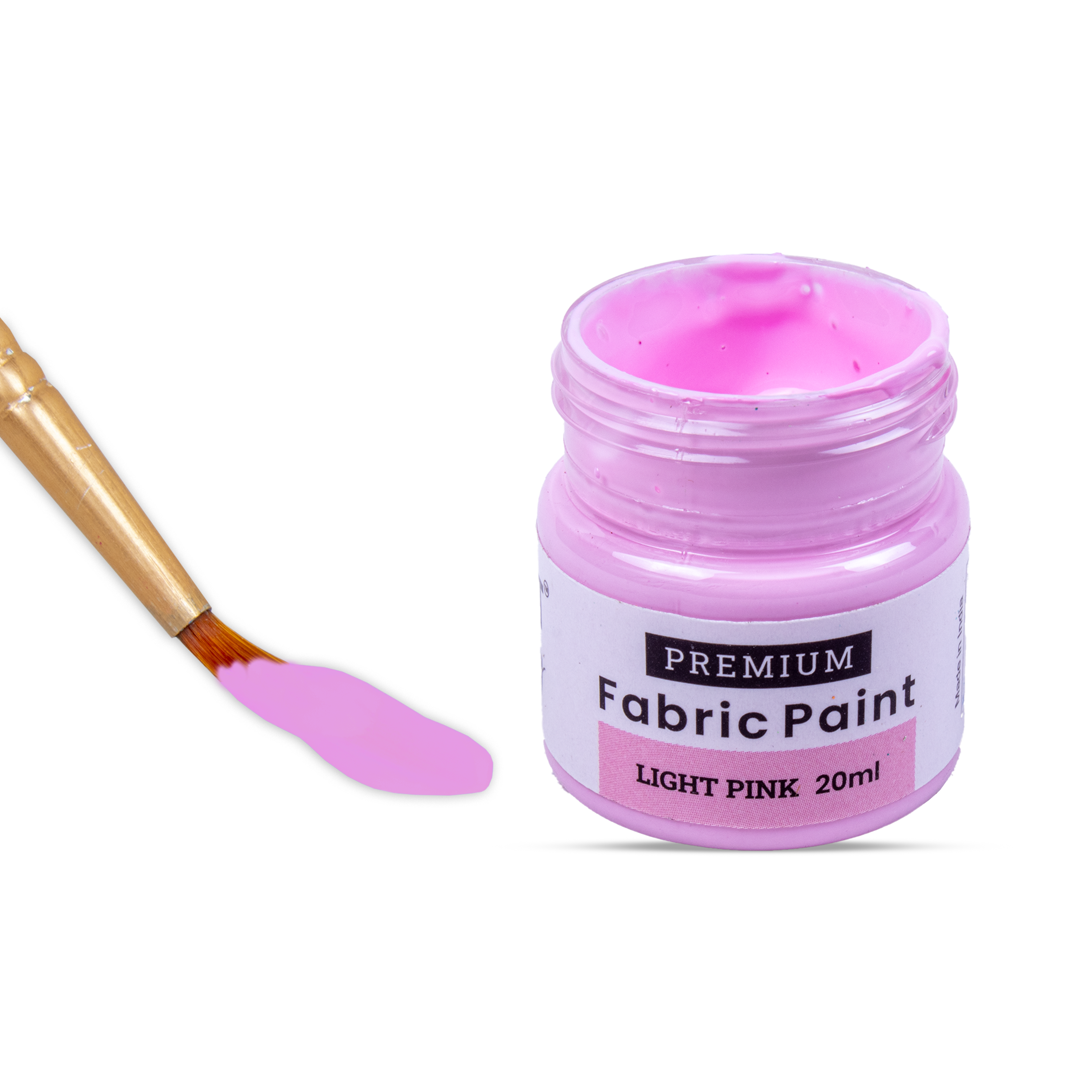 Premium Fabric Paint Light Pink 20ml Bottle