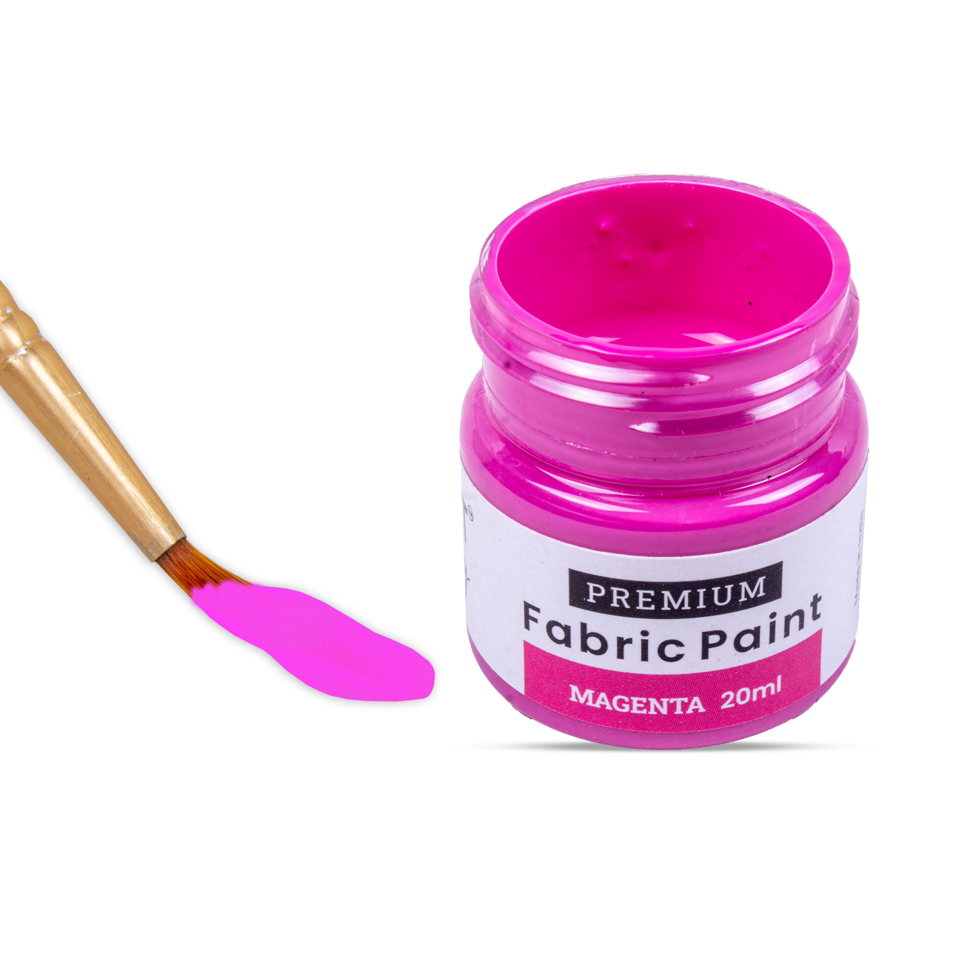 Premium Fabric Paint Magenta 20ml Bottle