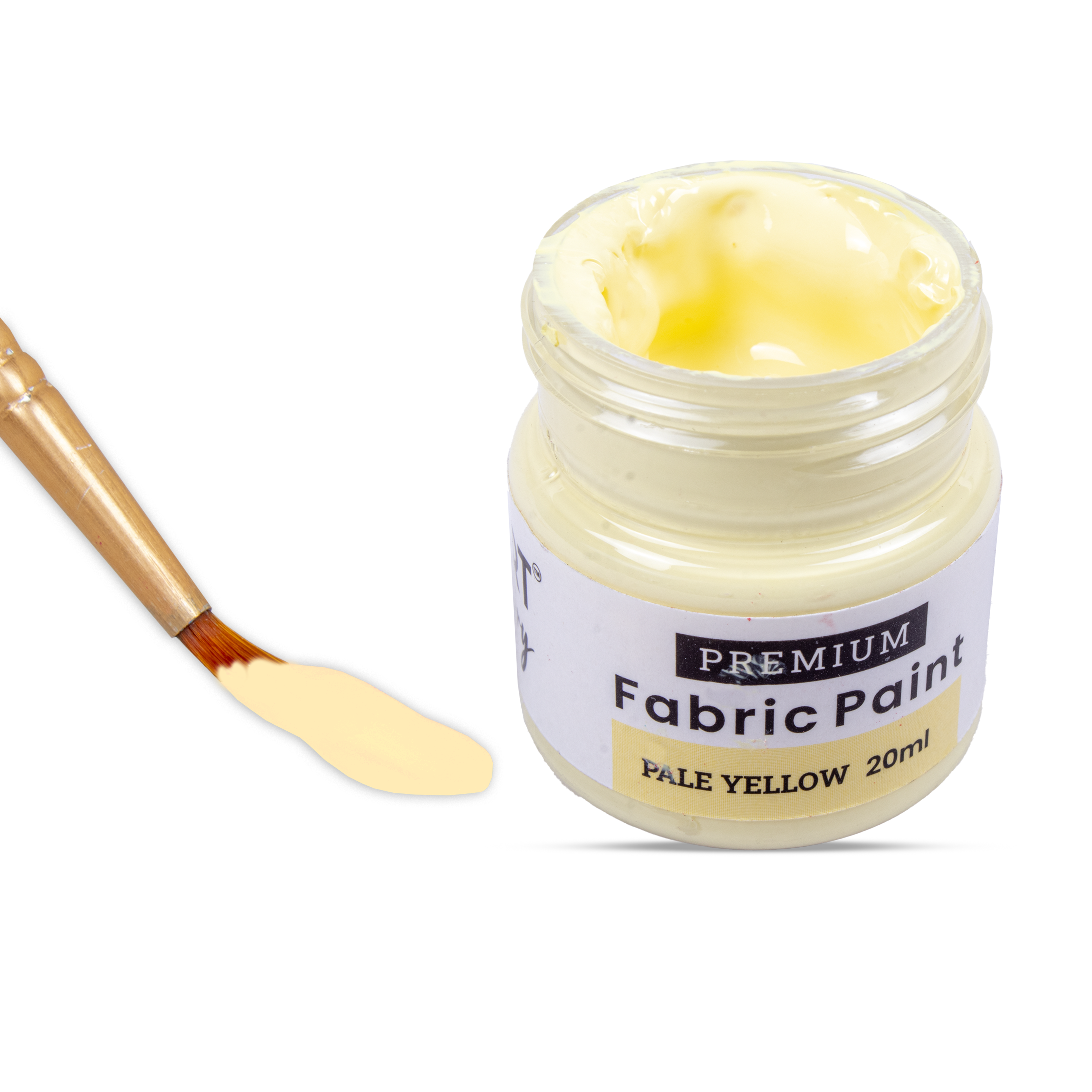 Premium Fabric Paint Pale Yellow 20ml Bottle