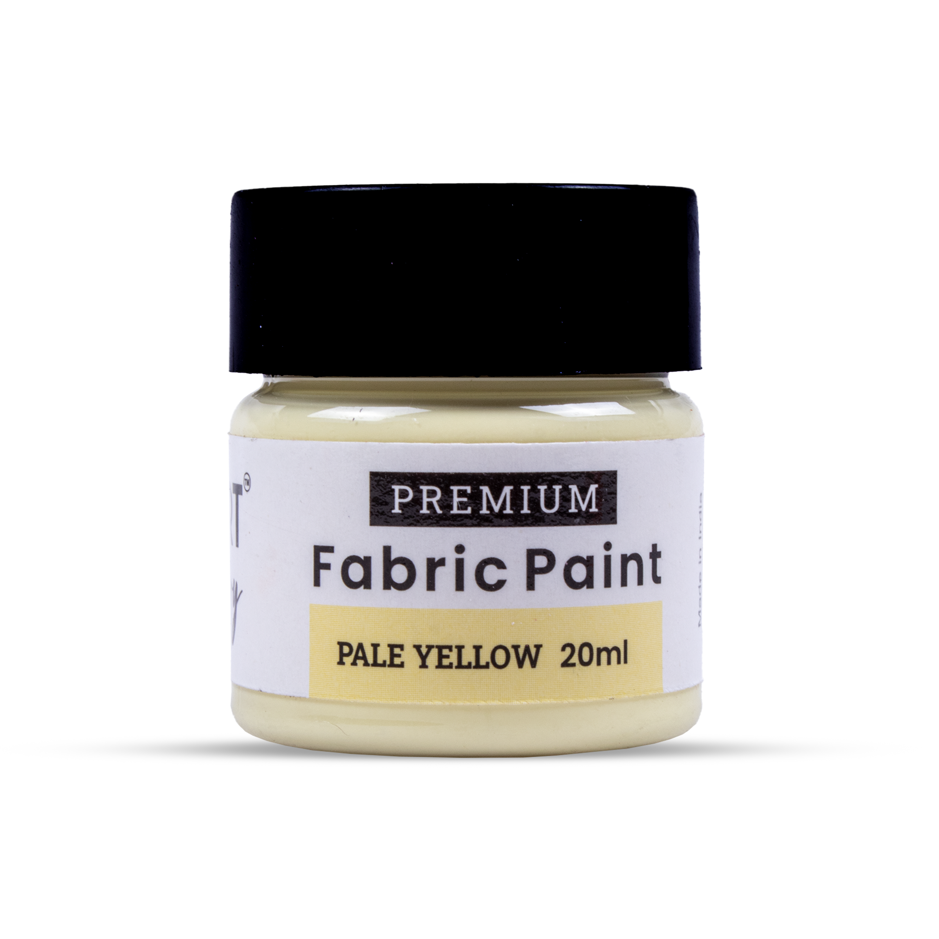 Premium Fabric Paint Pale Yellow 20ml Bottle