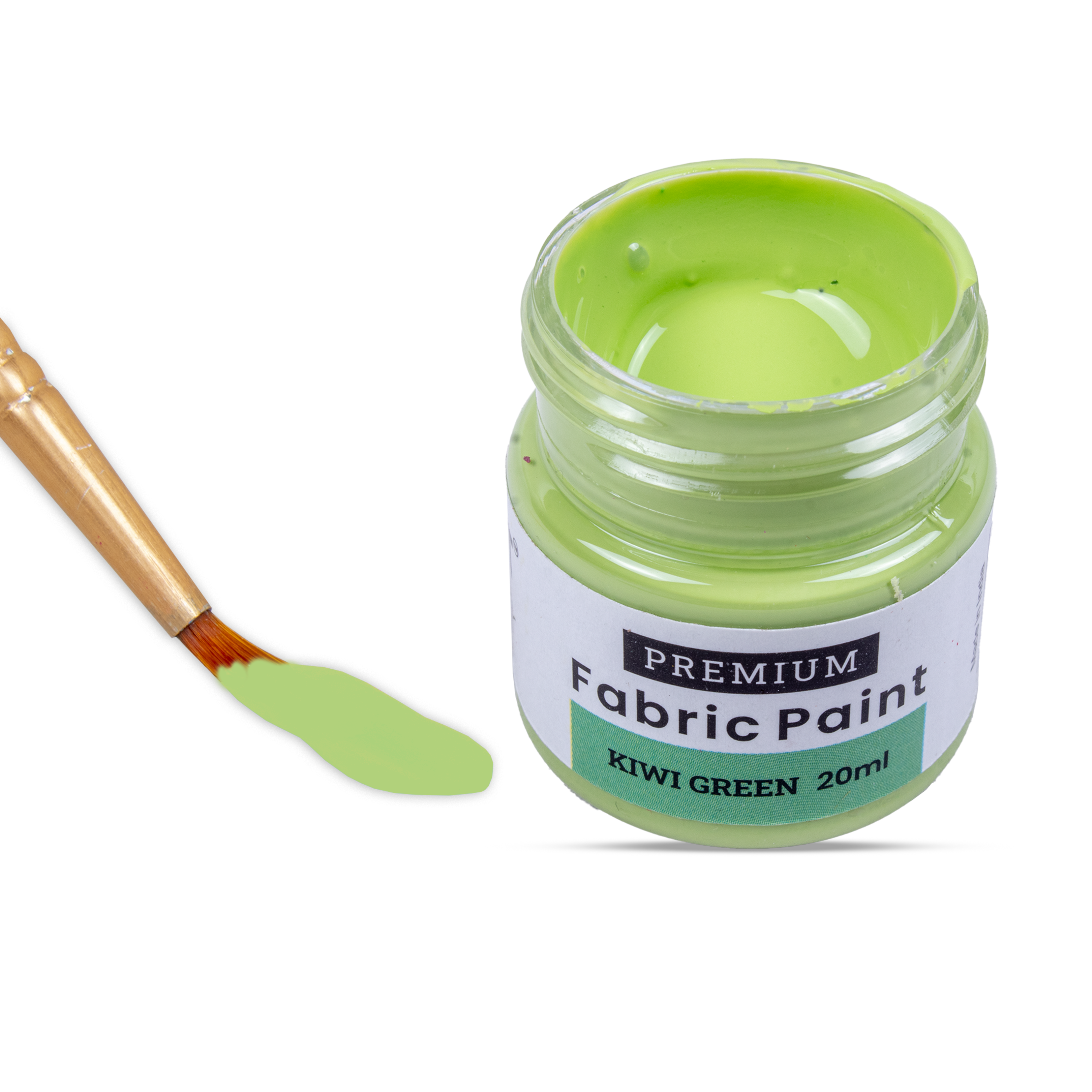 Premium Fabric Paint Kiwi Green 20ml Bottle