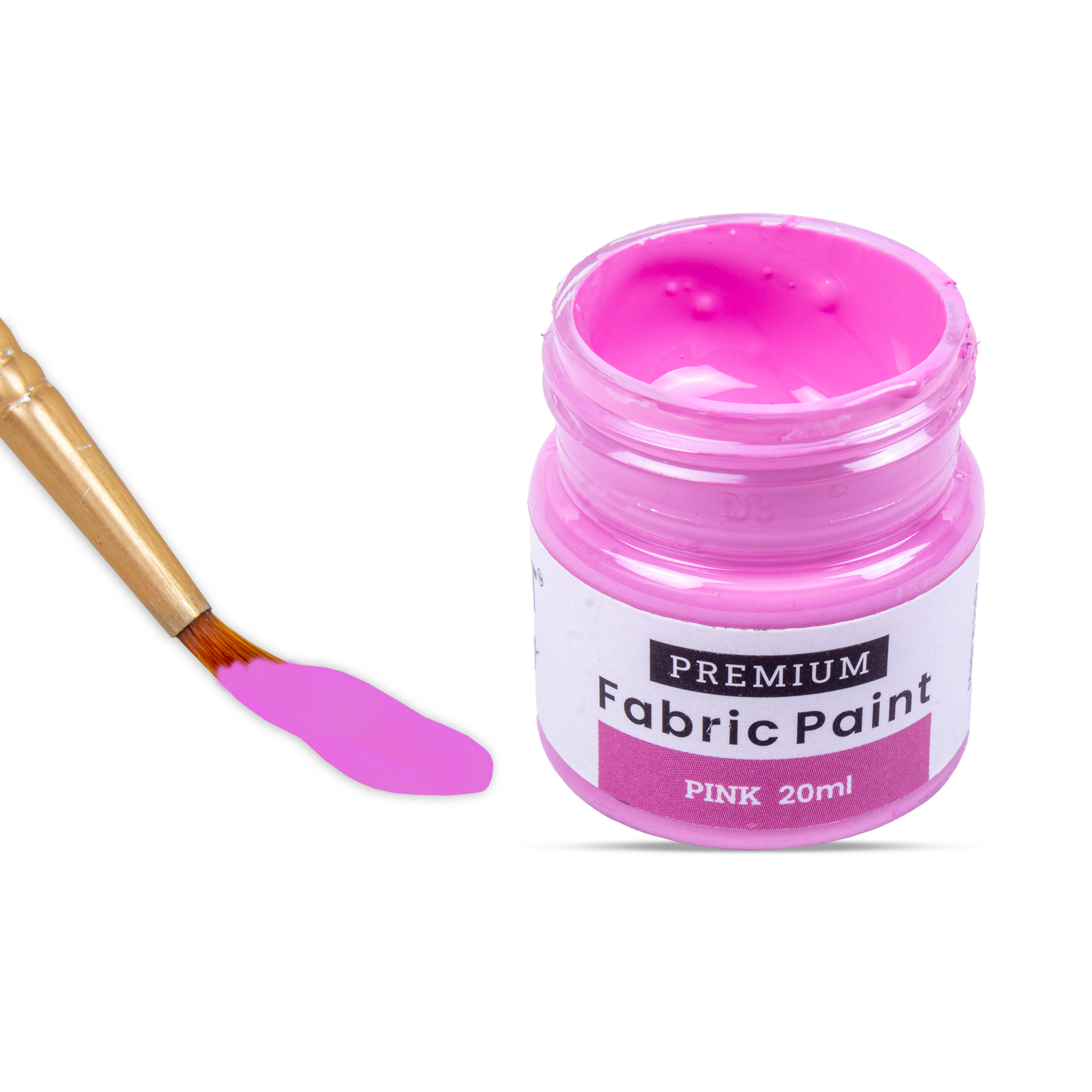 Premium Fabric Paint Pink 20ml Bottle