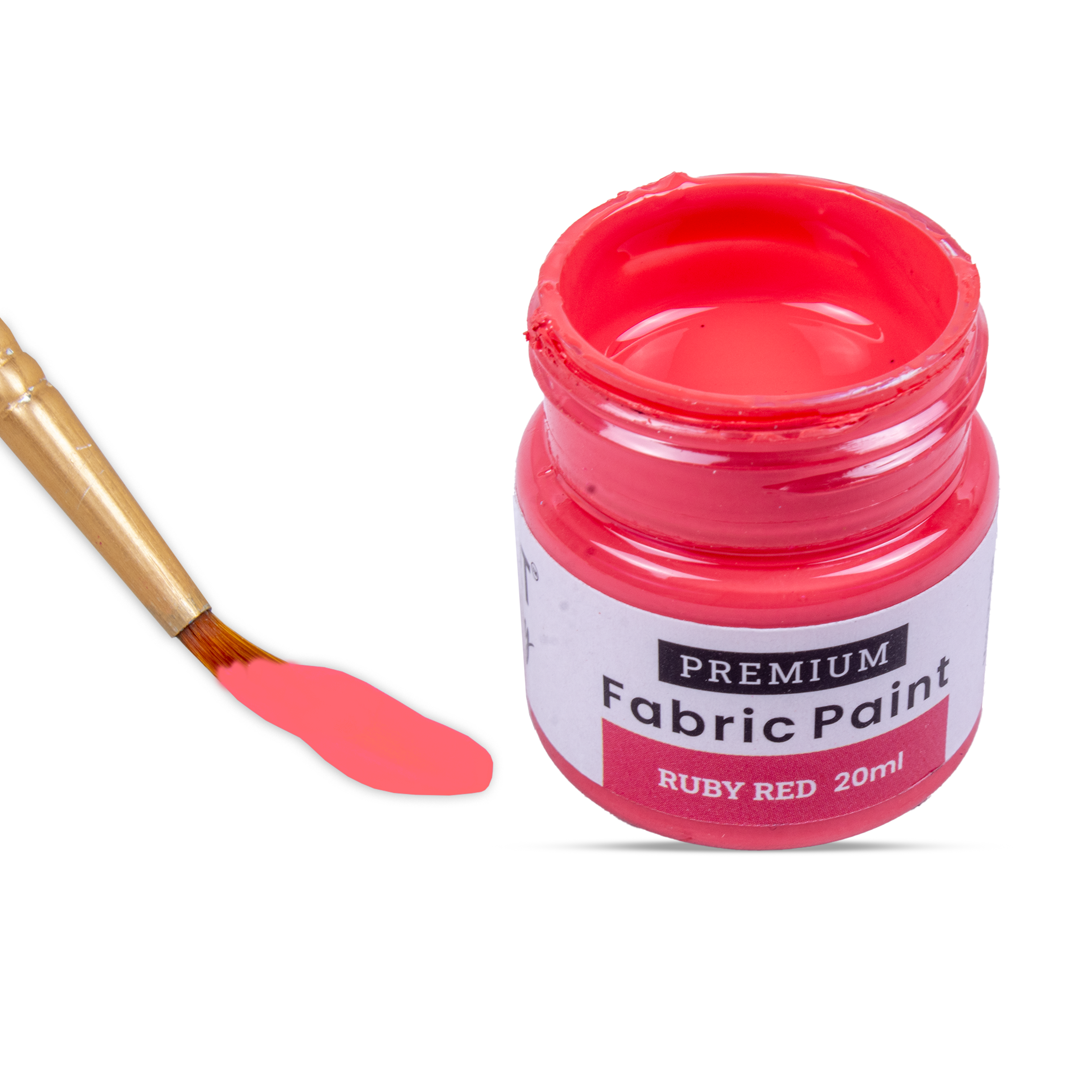 Premium Fabric Paint Ruby Red 20ml Bottle