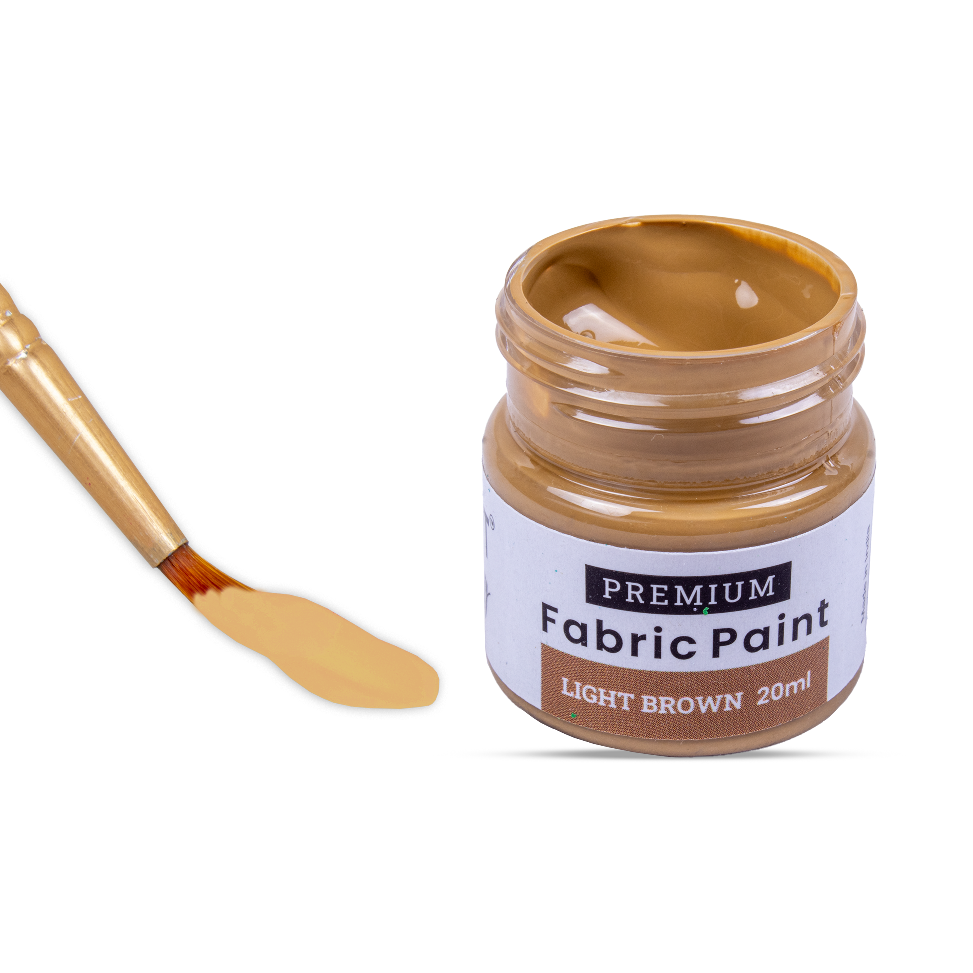 Premium Fabric Paint Light Brown 20ml Bottle