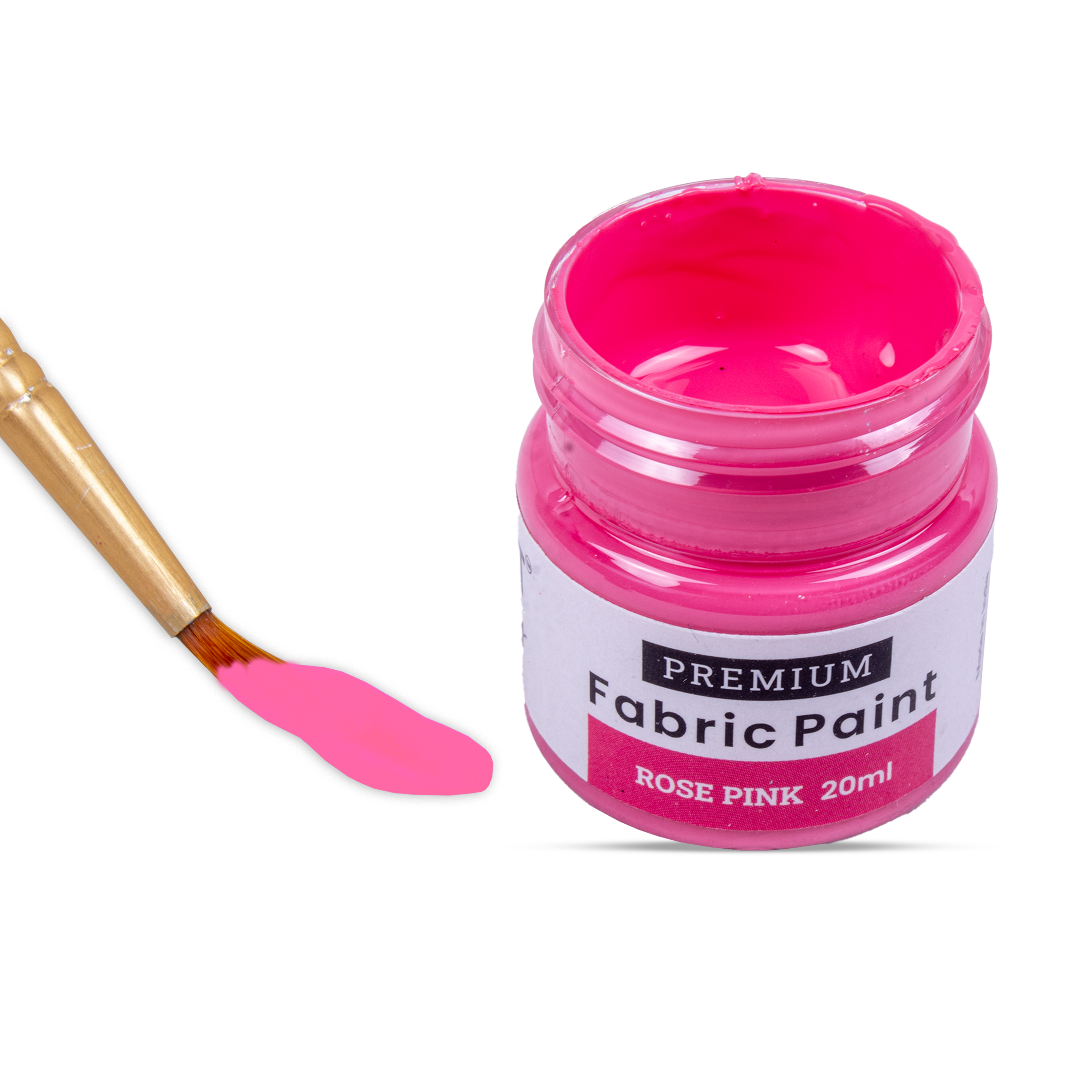 Premium Fabric Paint Rose Pink 20ml Bottle