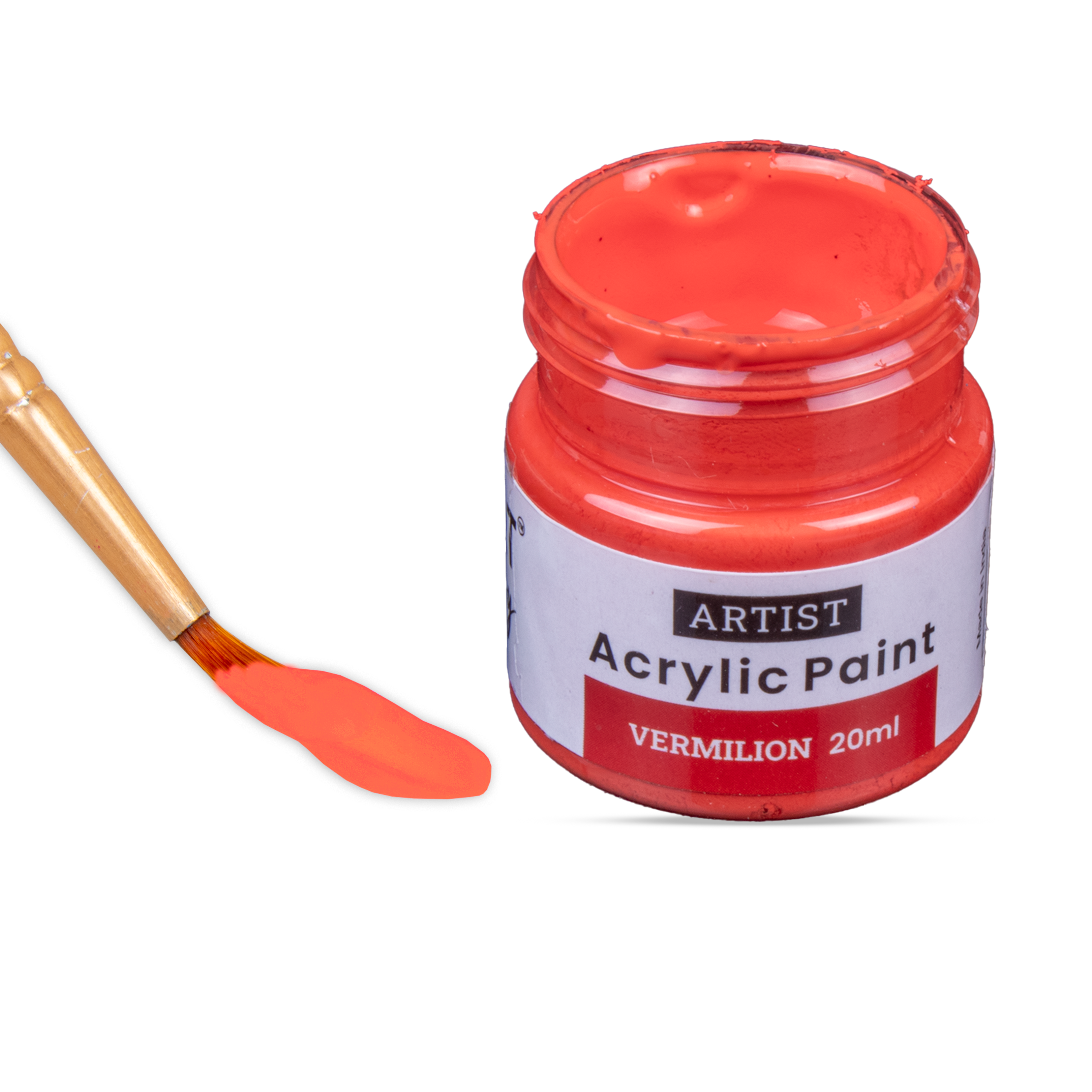 Acrylic Colour Vermilion 20ml Bottle