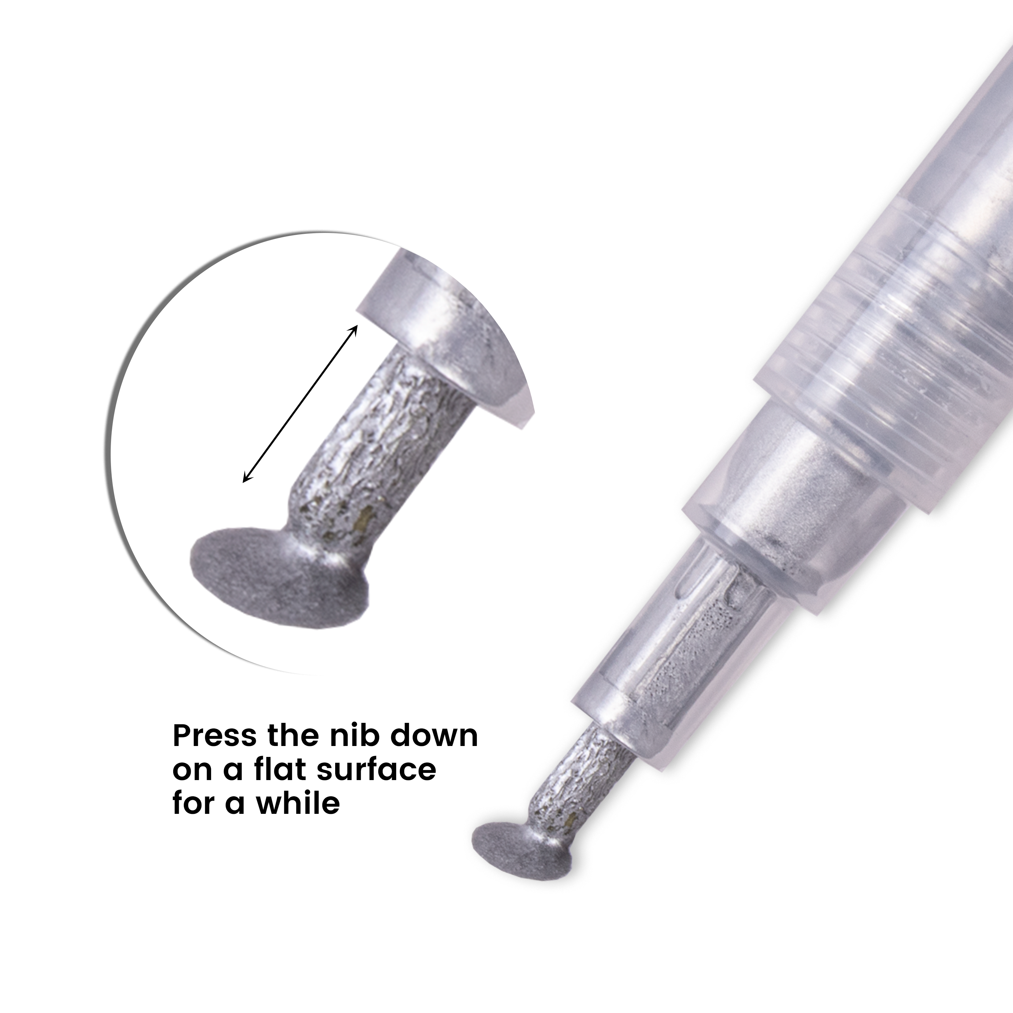 Acrylic Paint Marker Pen Water Based Fossil Grey 1mm Tip 1pc