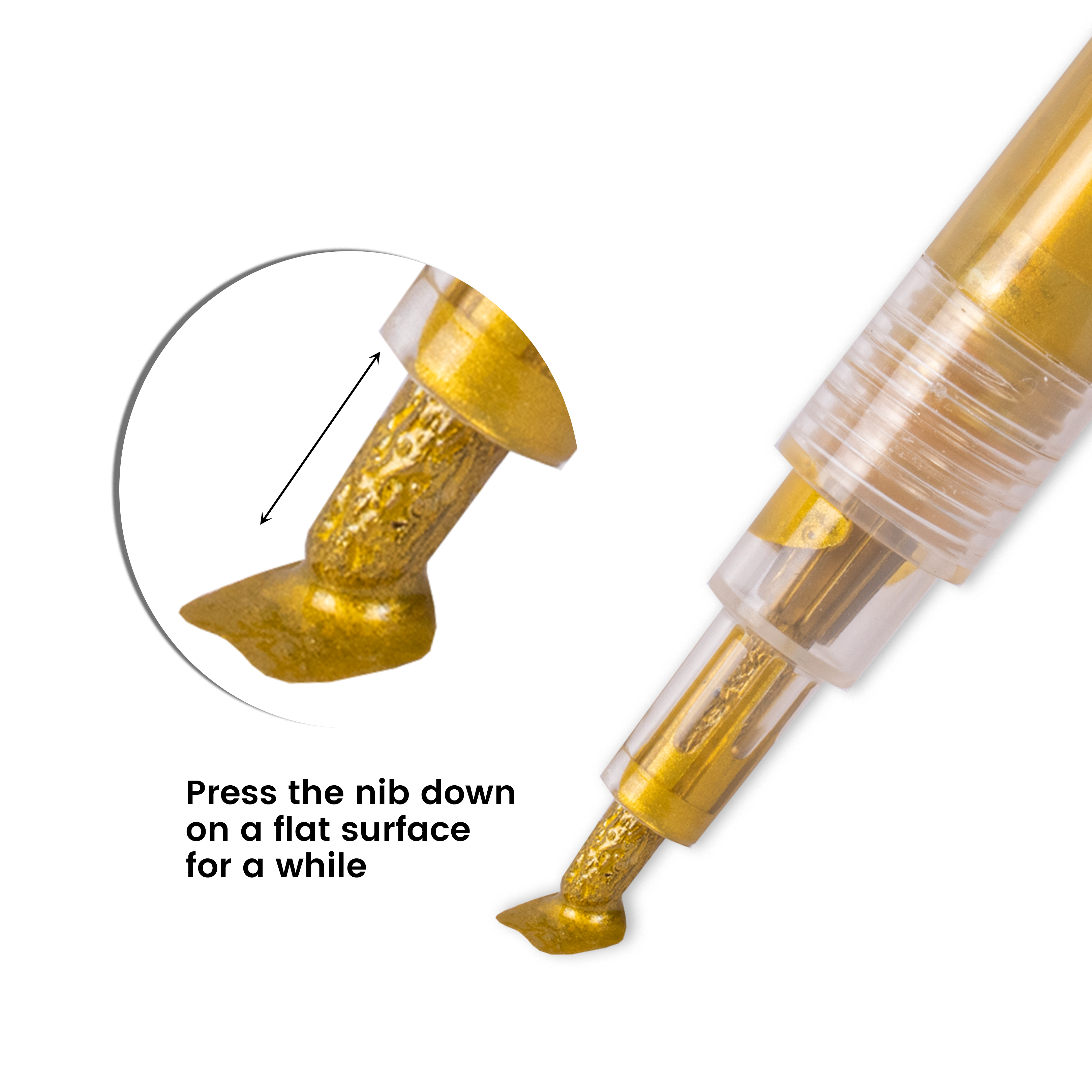 Acrylic Paint Marker Pen Water Based Gold 1mm Tip 1pc