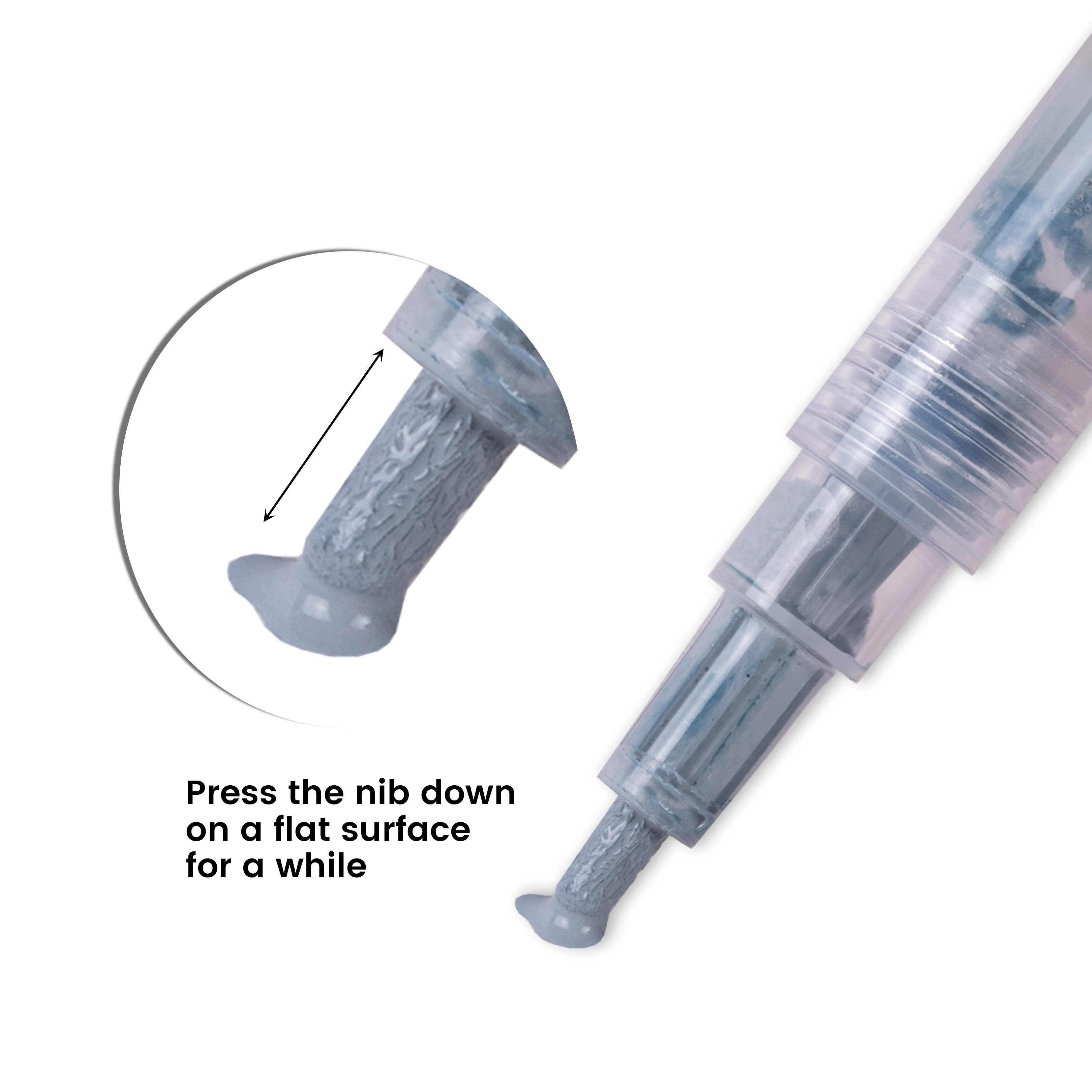 Acrylic Paint Marker Pen Water Based Steel Grey 1mm Tip 1pc