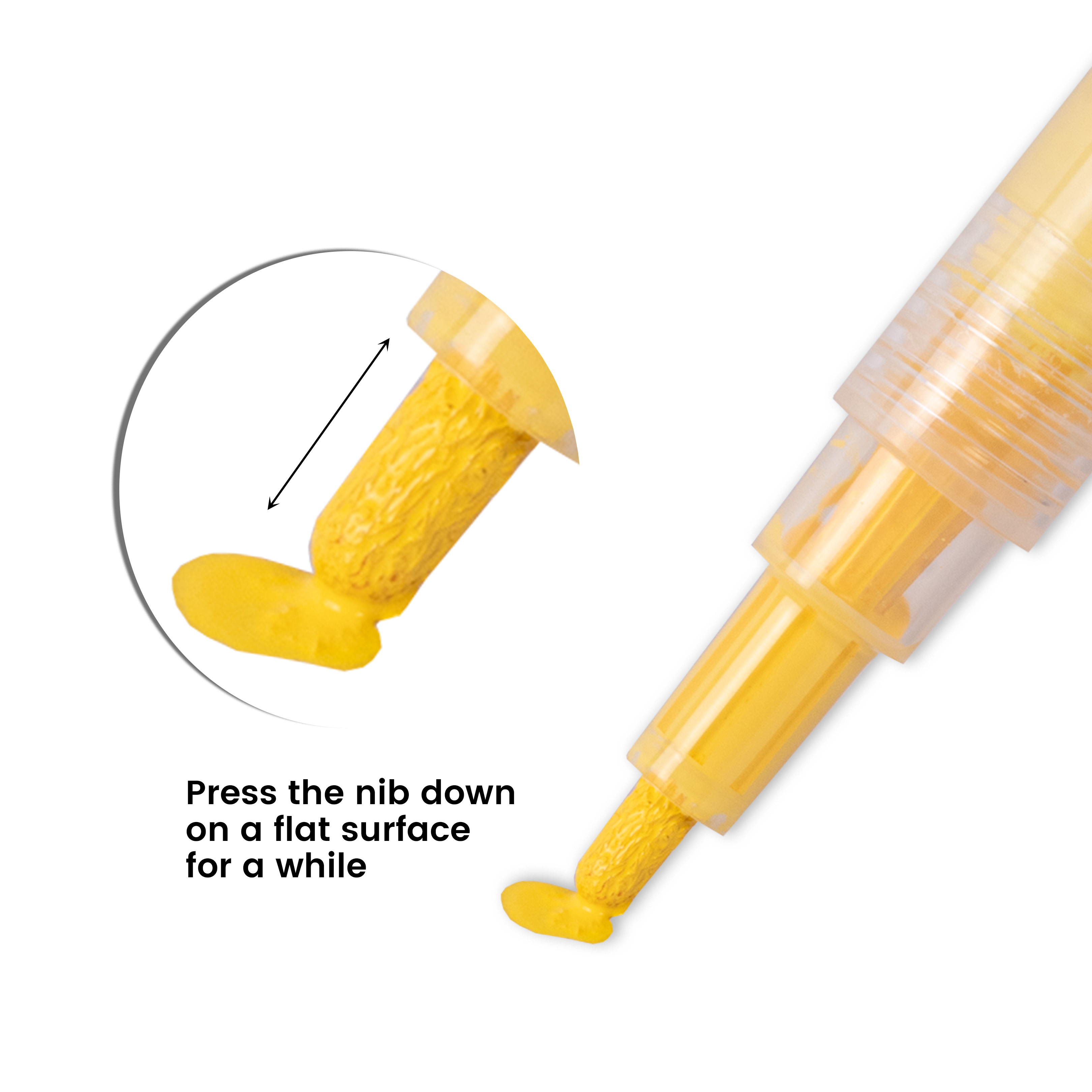 Acrylic Paint Marker Pen Water Based Lemon Yellow 1mm Tip 1pc