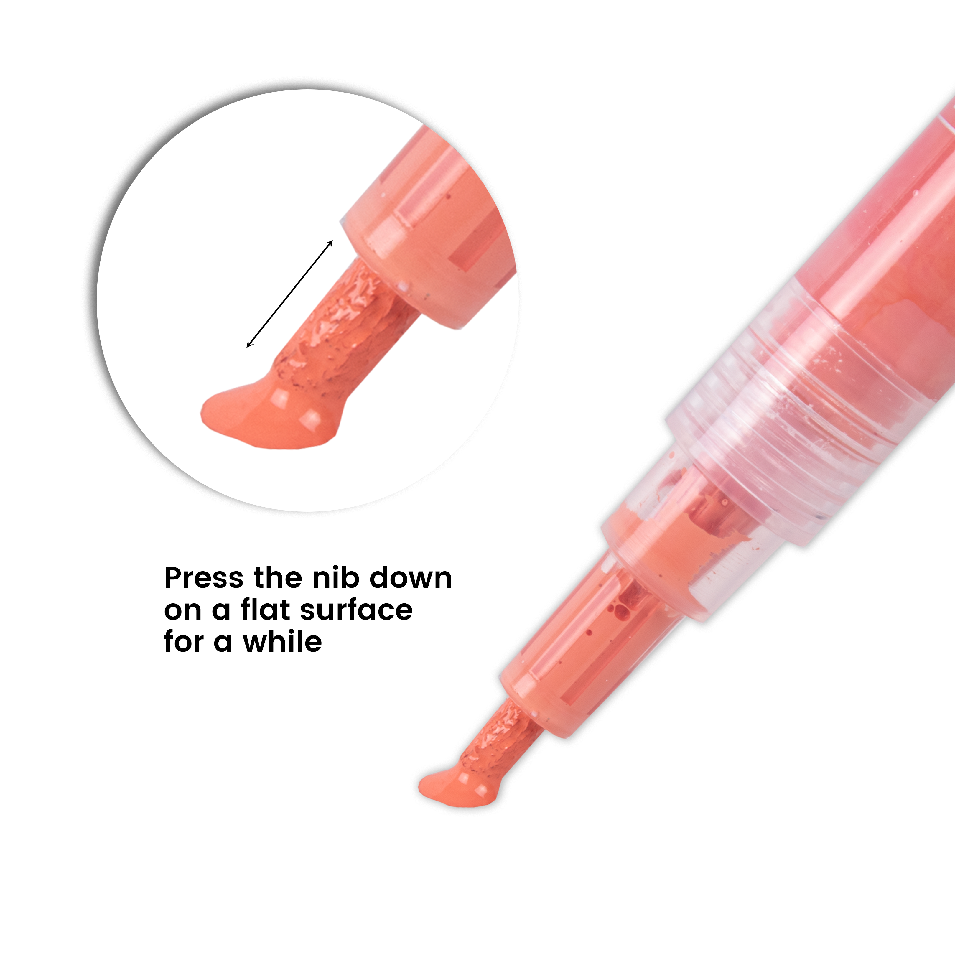 Acrylic Paint Marker Pen Water Based Scarlet 1mm Tip 1pc