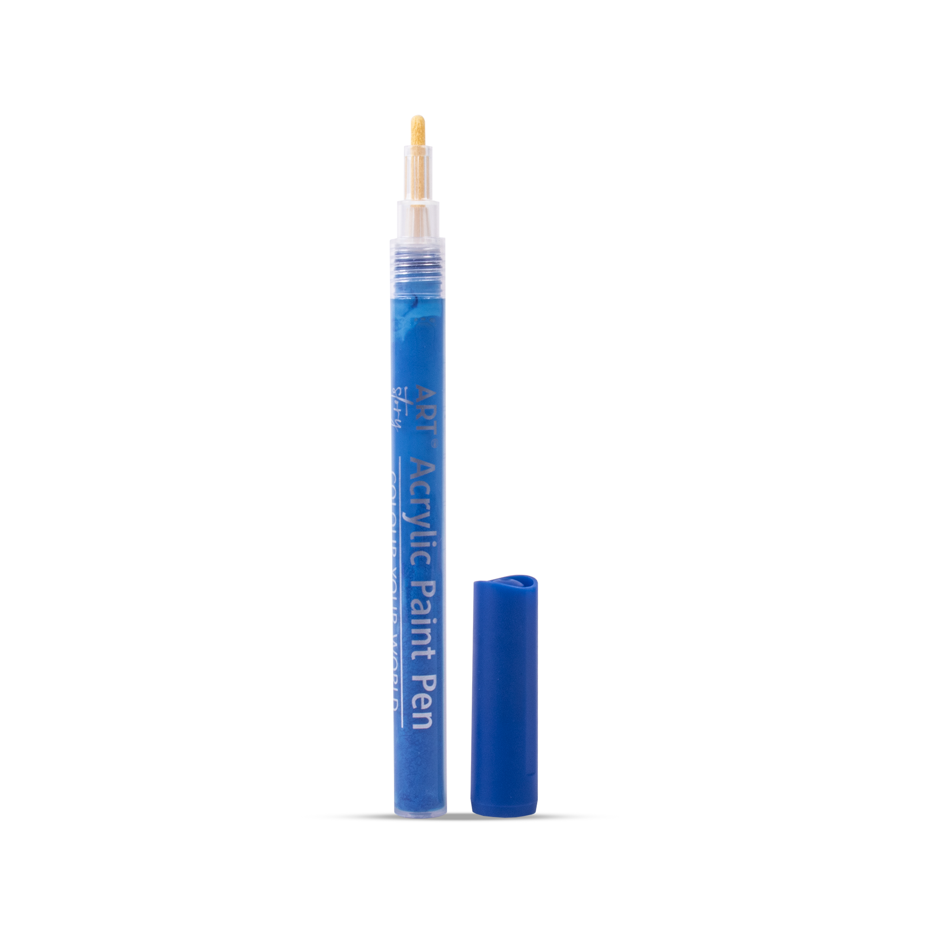 Acrylic Paint Marker Pen Water Based Inky Blue 1mm Tip 1pc