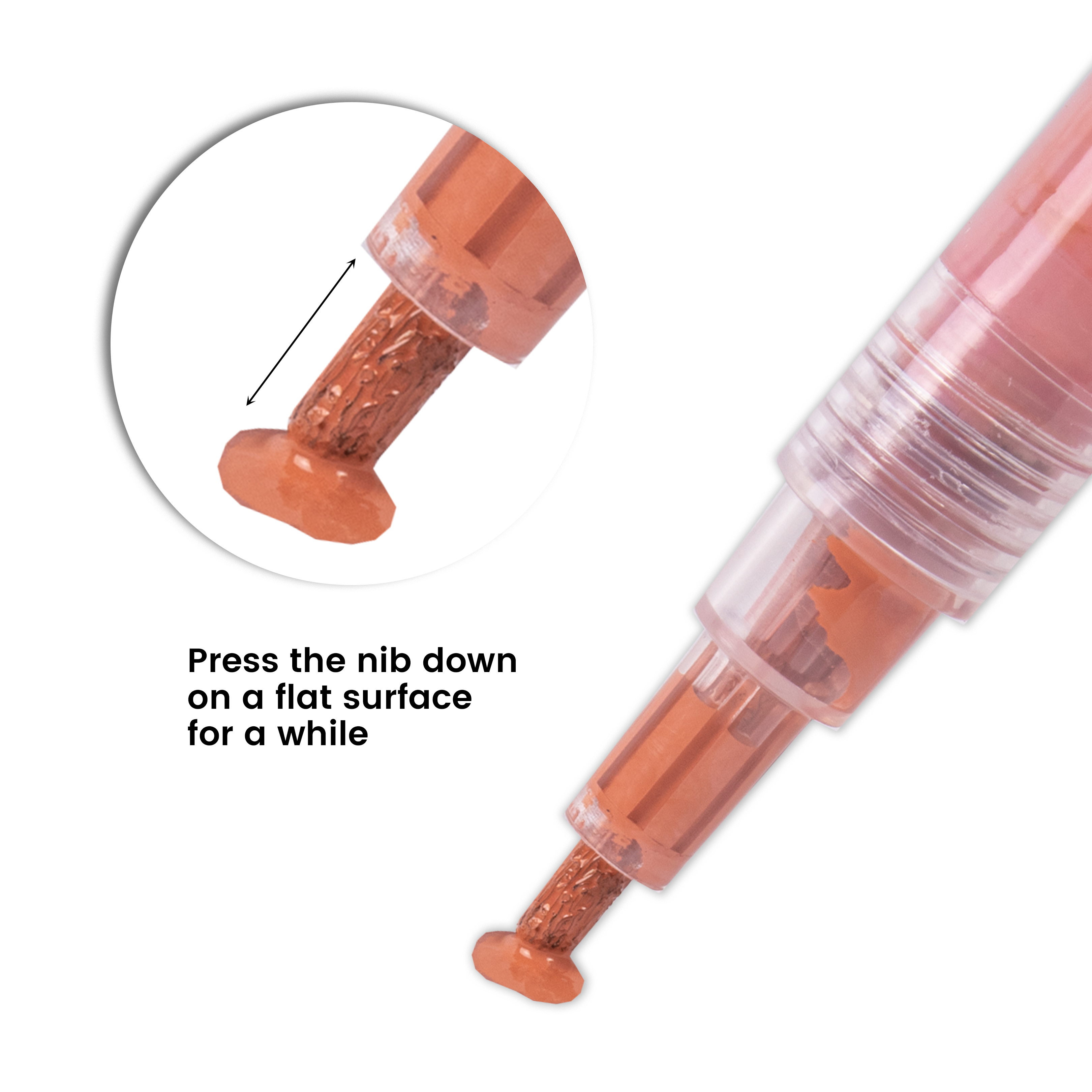 Acrylic Paint Marker Pen Water Based Brown 1mm Tip 1pc