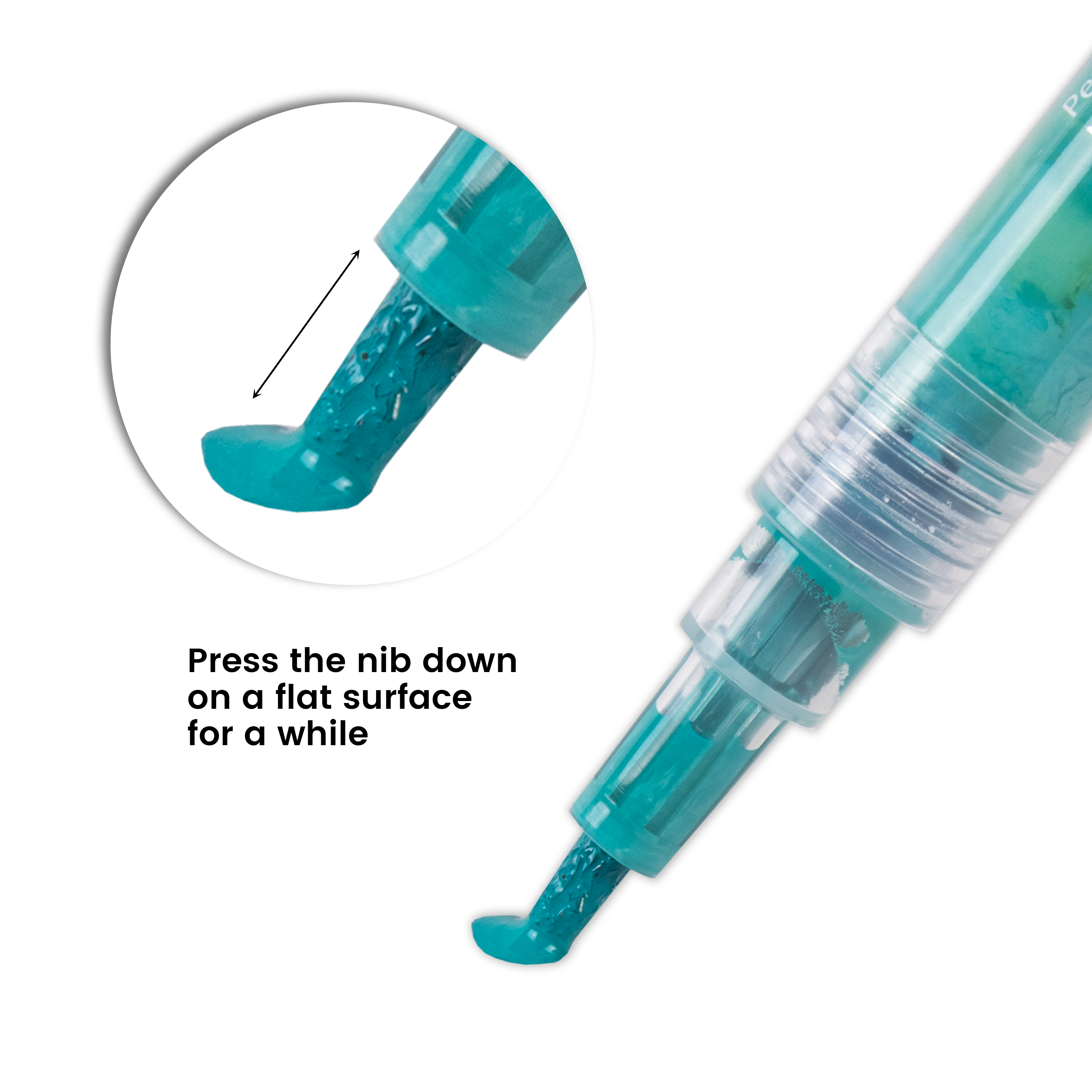 Acrylic Paint Marker Pen Water Based Teal 1mm Tip 1pc