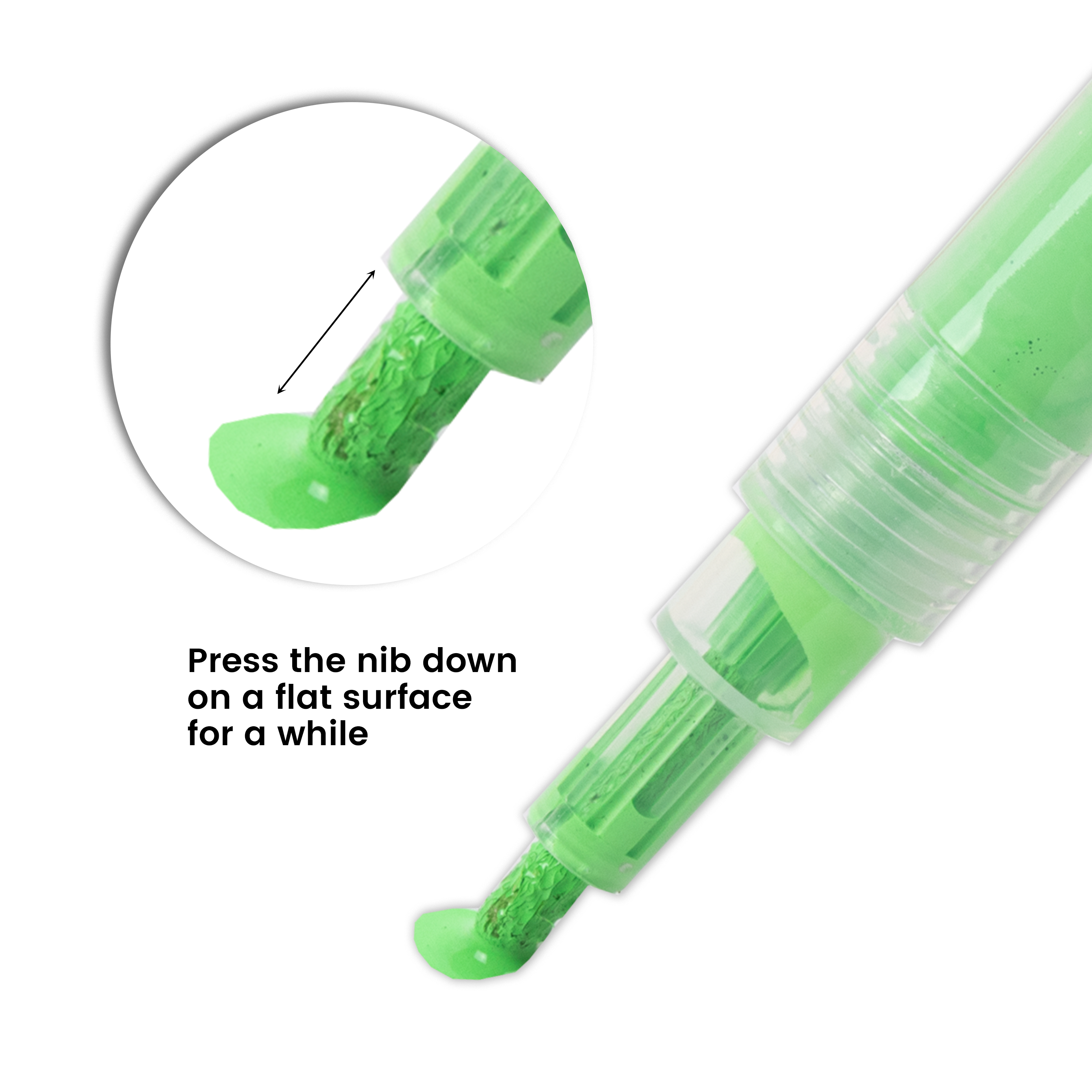 Fluorescent Acrylic Paint Marker Pen Water Based Green 1mm Tip 1pc