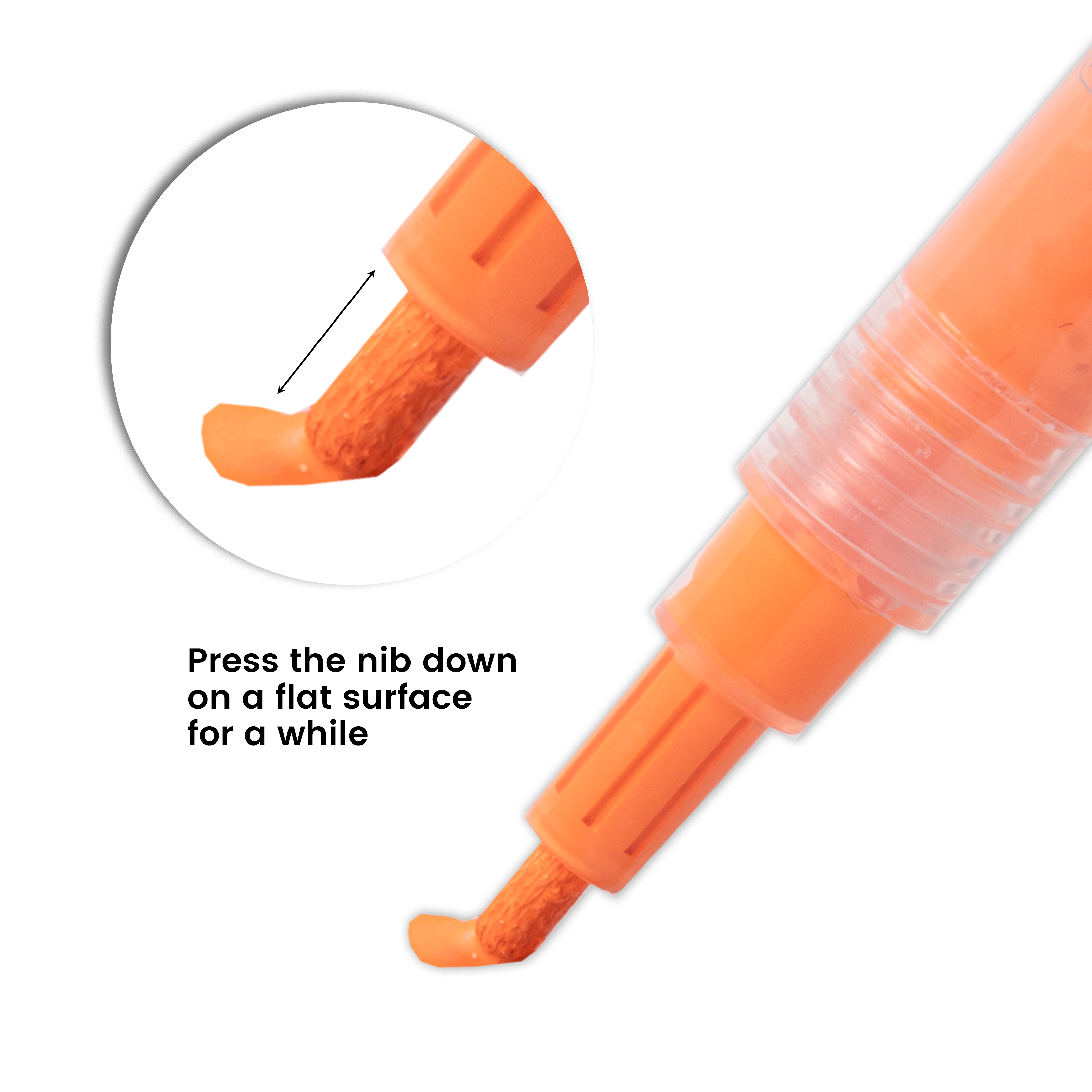 Fluorescent Acrylic Paint Marker Pen Water Based Orange 1mm Tip 1pc