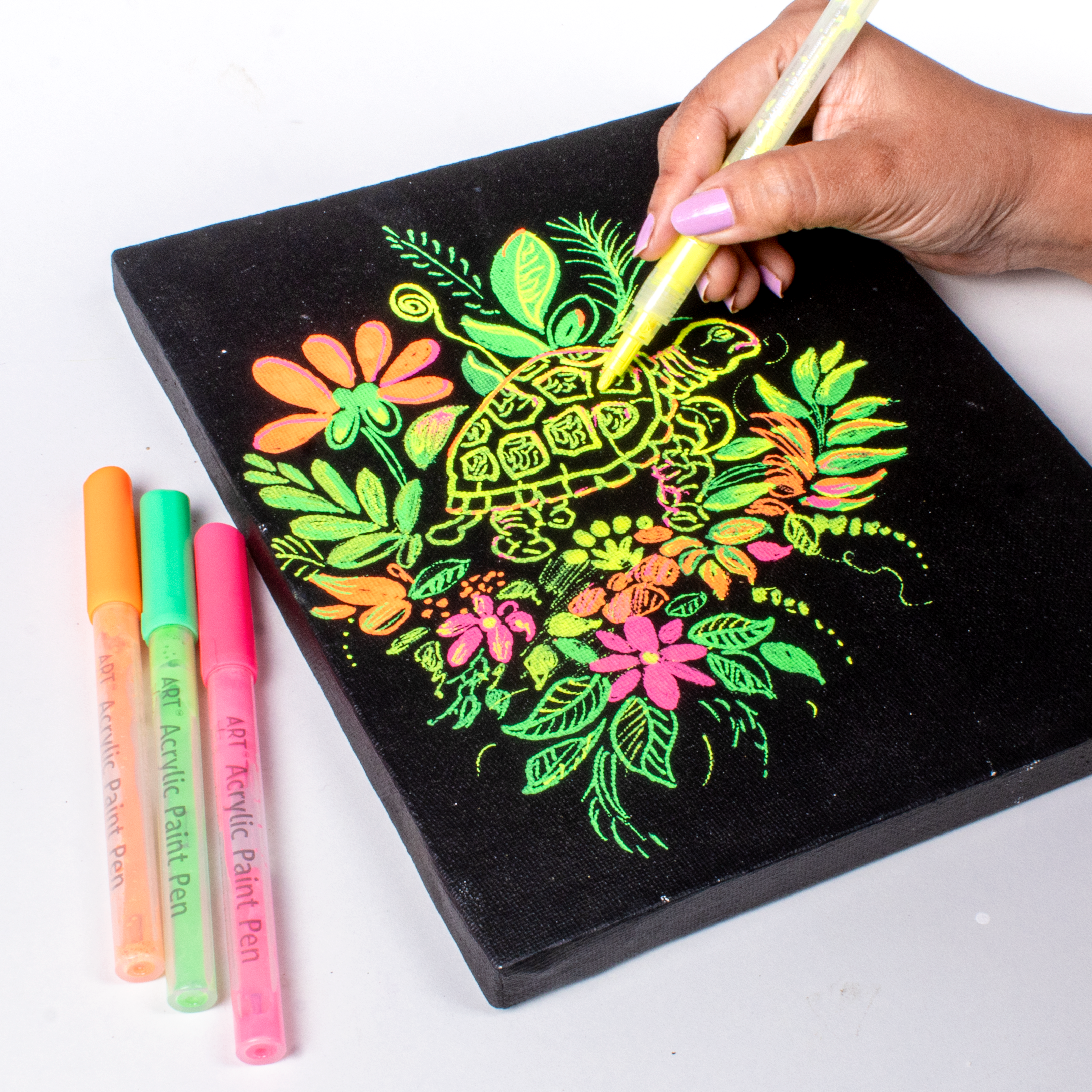 Fluorescent Acrylic Paint Marker Pen Water Based Orange 1mm Tip 1pc