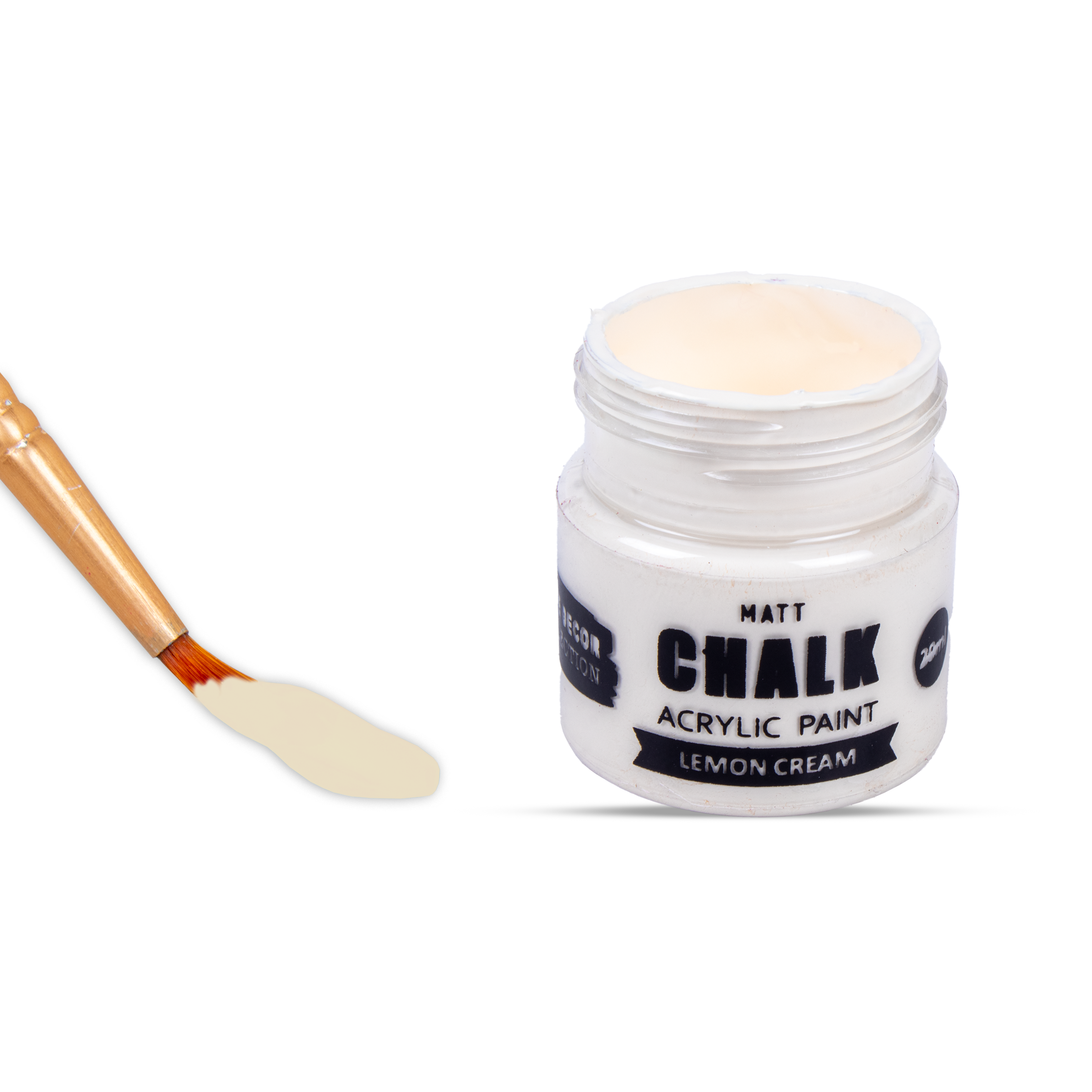 Home Decor Chalk Paint Lemon Cream 20ml Bottle
