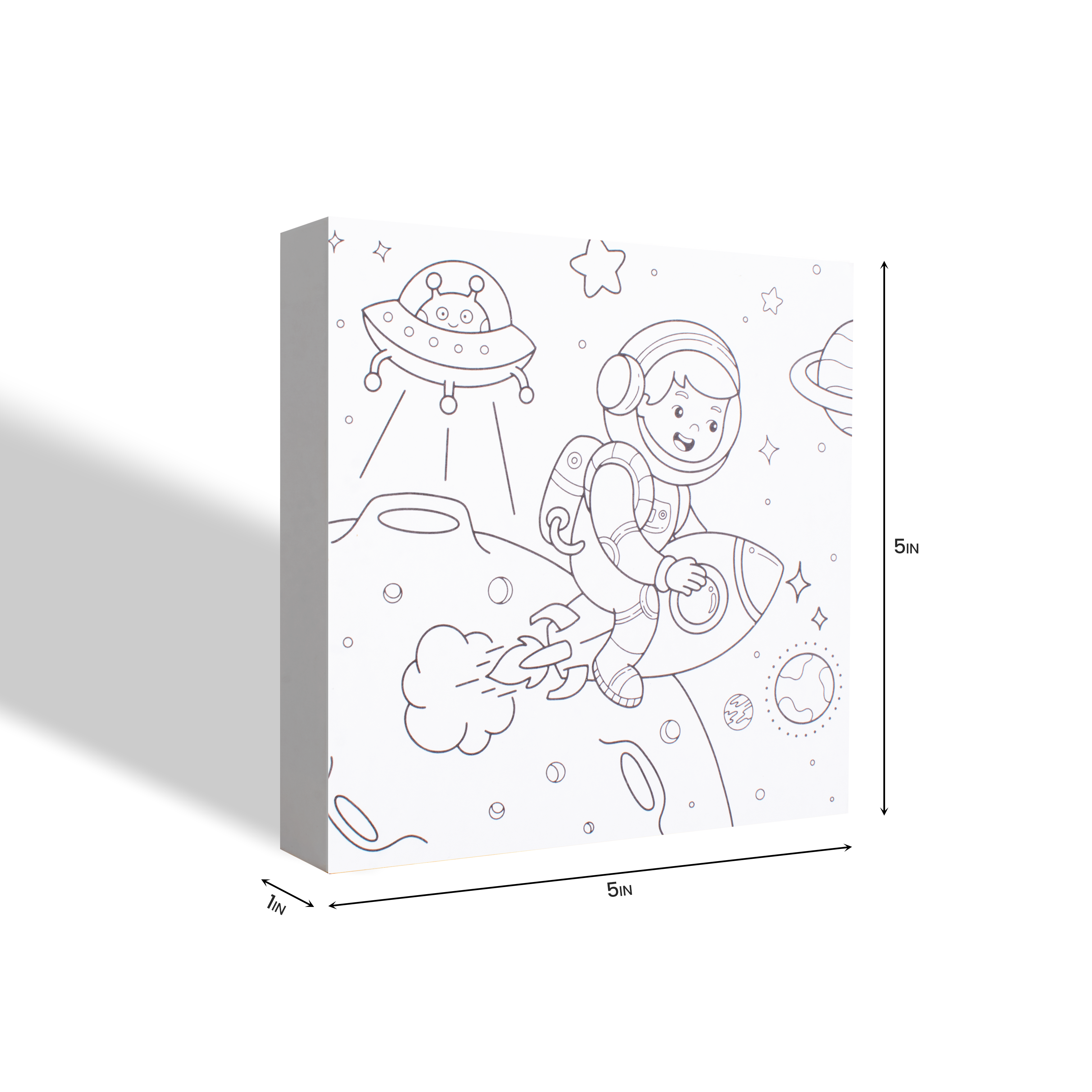 Paintable Pre-Printed Panel Space Travel L5 XW5 X H1inch 1pc