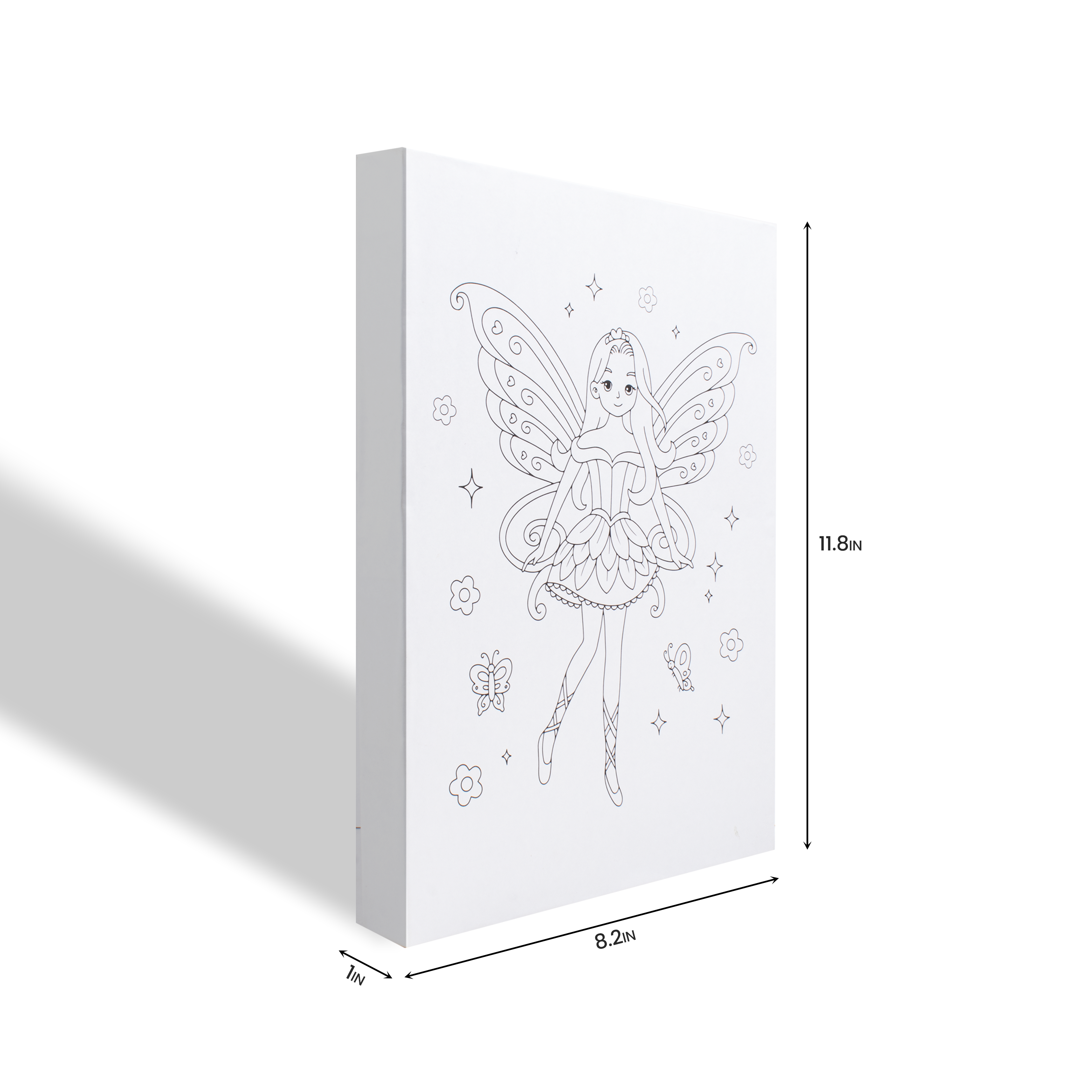 Paintable Pre-Printed Panel Fairy Approx L12 XW8.5 X H1inch 1pc