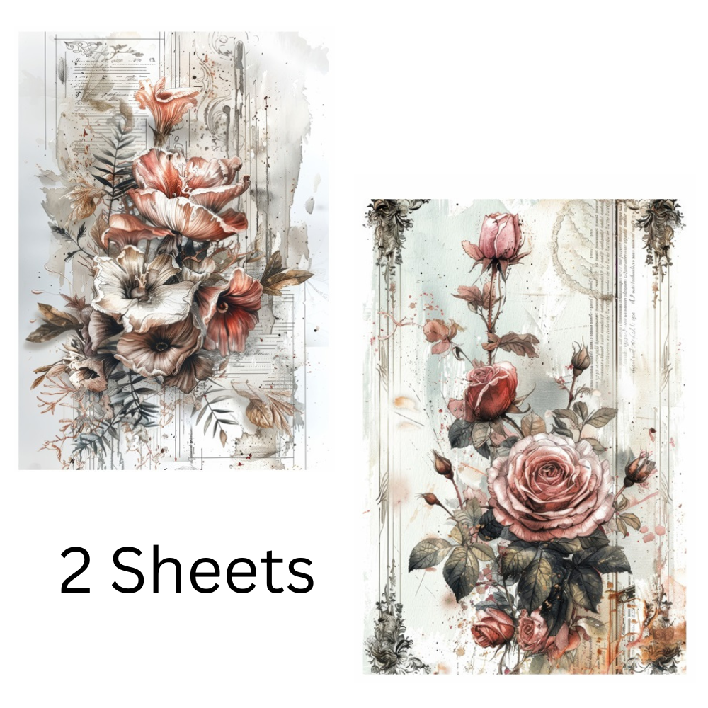 Filament Decoupage Paper Enchanted Garden2Designs 60GSM A4 2Sheets