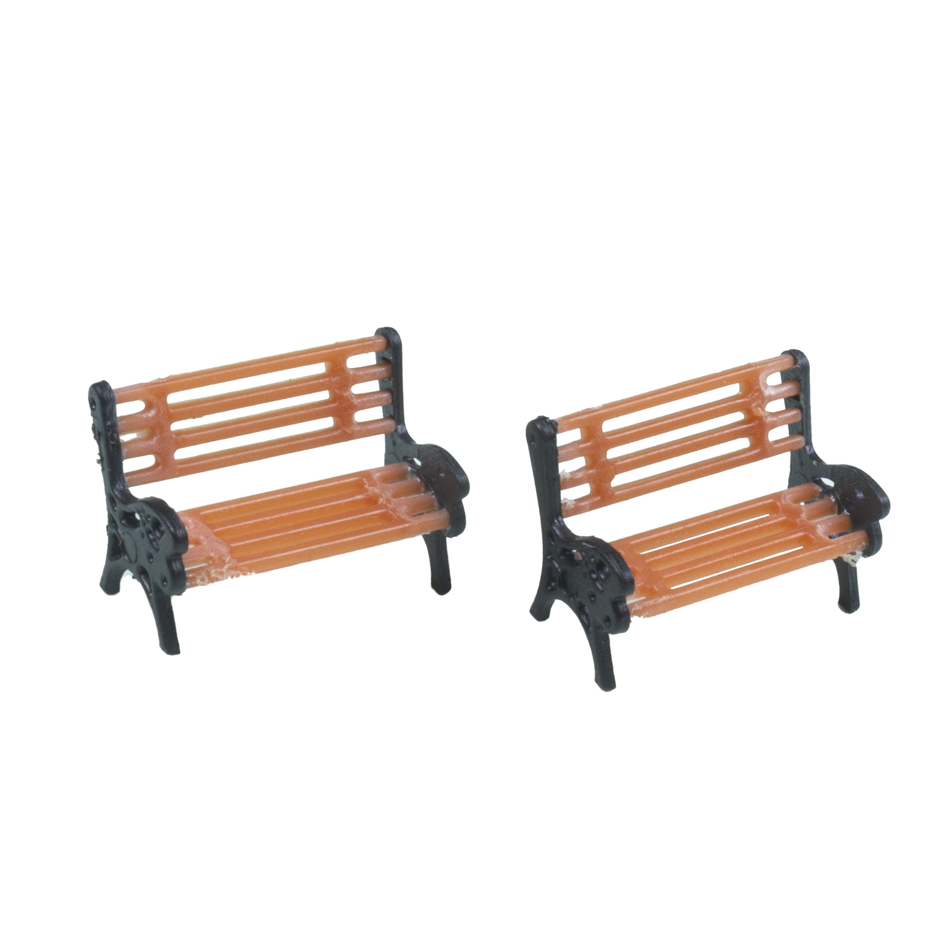 Miniature Park Bench Brown L13mm2pc