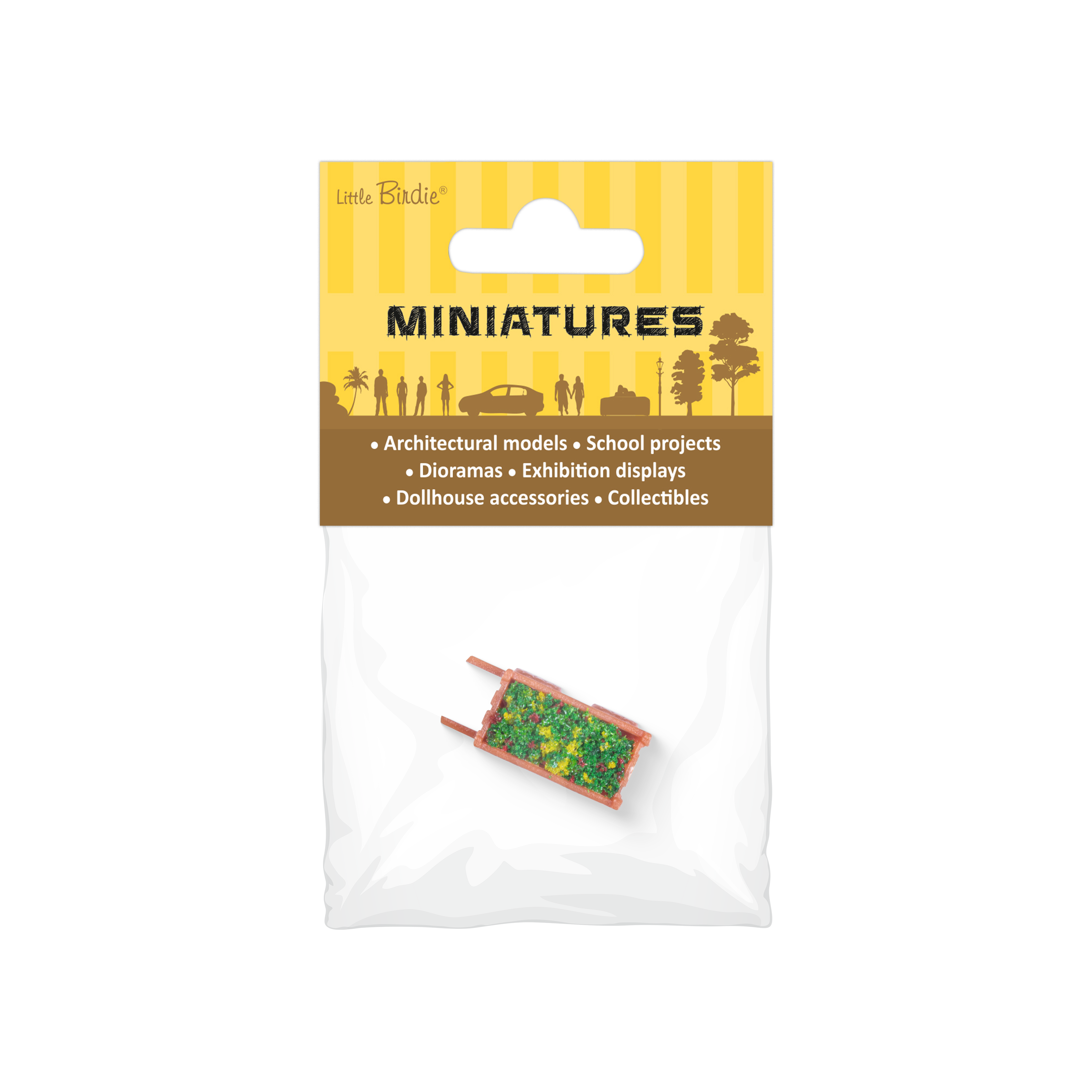 Miniature Push Cart L14 X W8 XH7mm 1pc