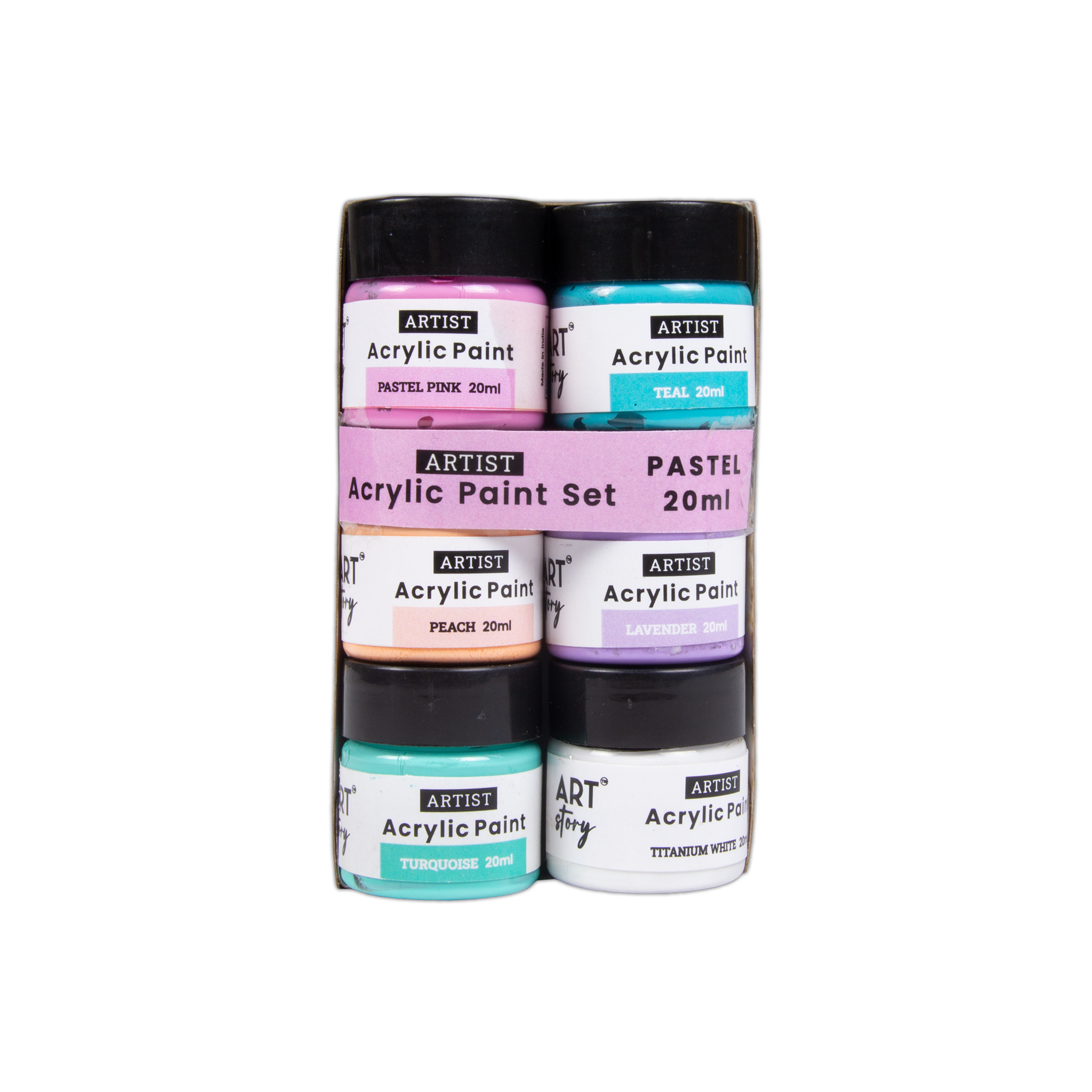 Acrylic Colour Set Pastel Palette 6 Colors X 20ml each