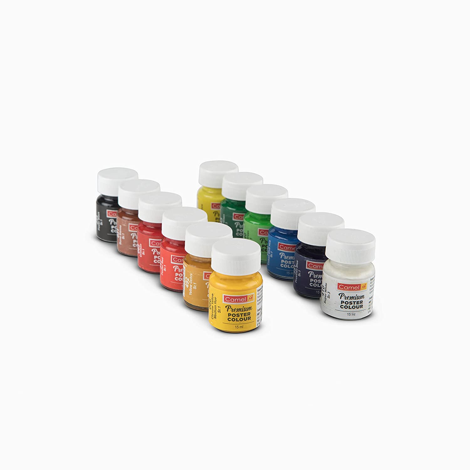 Premium Poster Colours 12 Shades 10Ml Camlin
