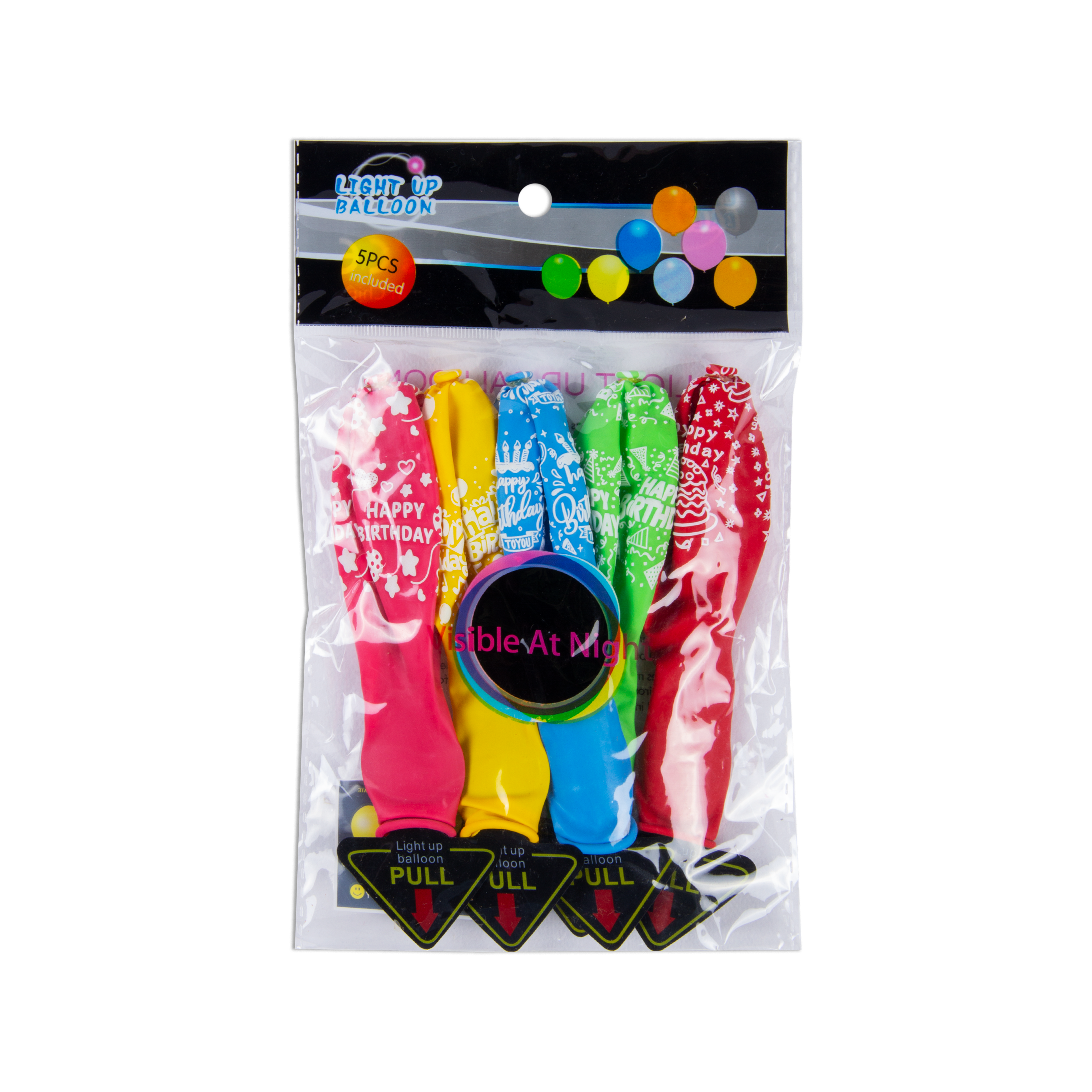 Led Balloons W/Printed 1Pk