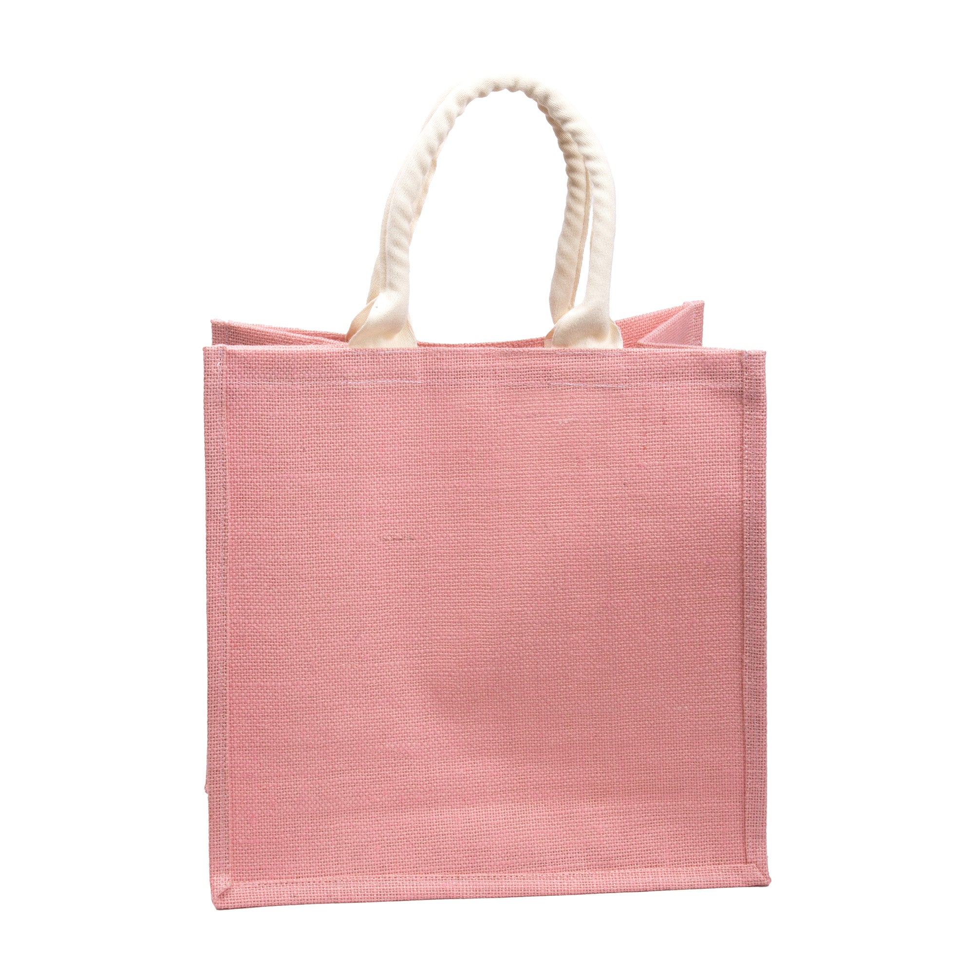 Burlap Bag with Padded Fabric Handle Assorted Colours L11.8 X W12.5 X D7inch 1pc