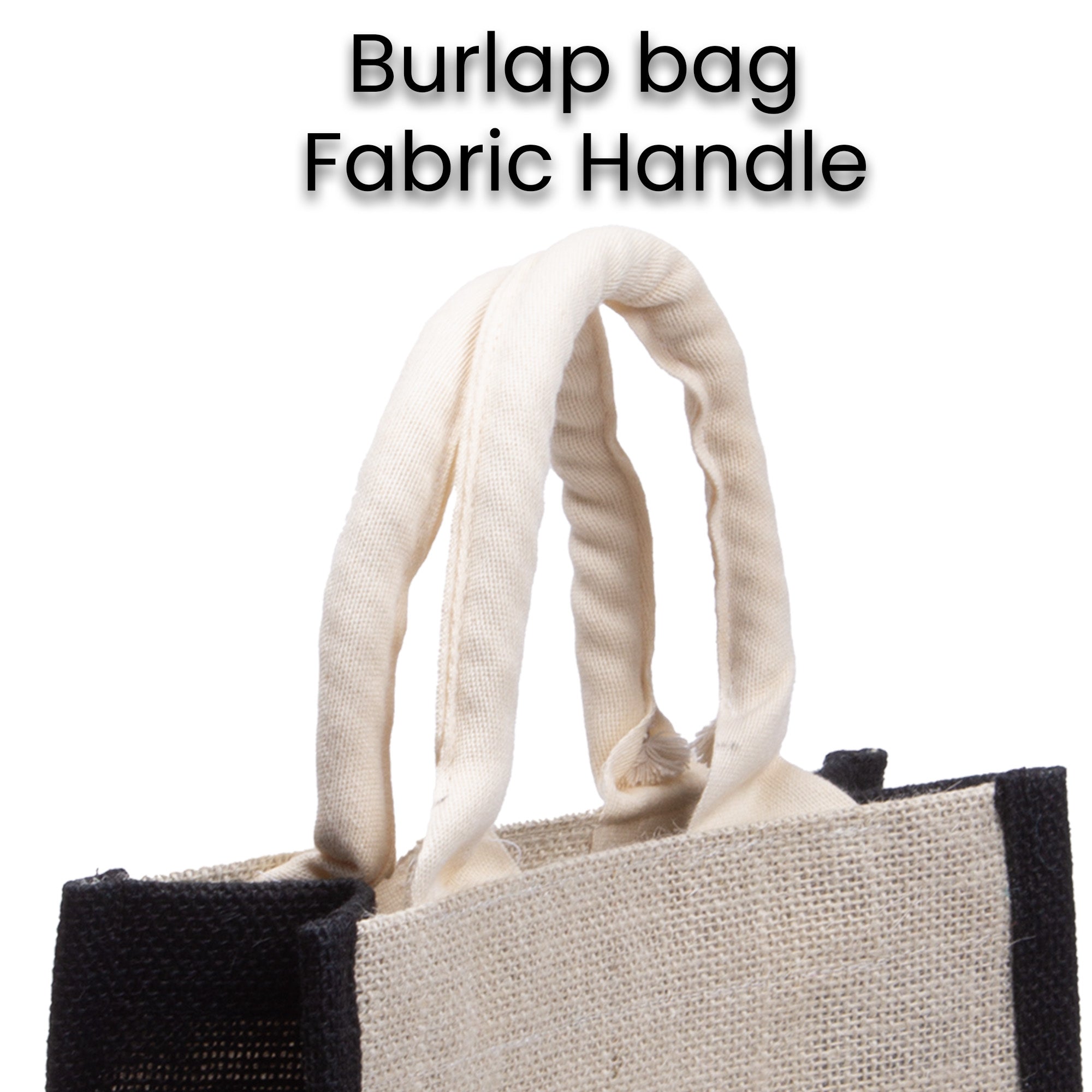 Burlap Bag with Padded Fabric Handlesorted Colours L8.2 X W8.2 X D4inch 1pc