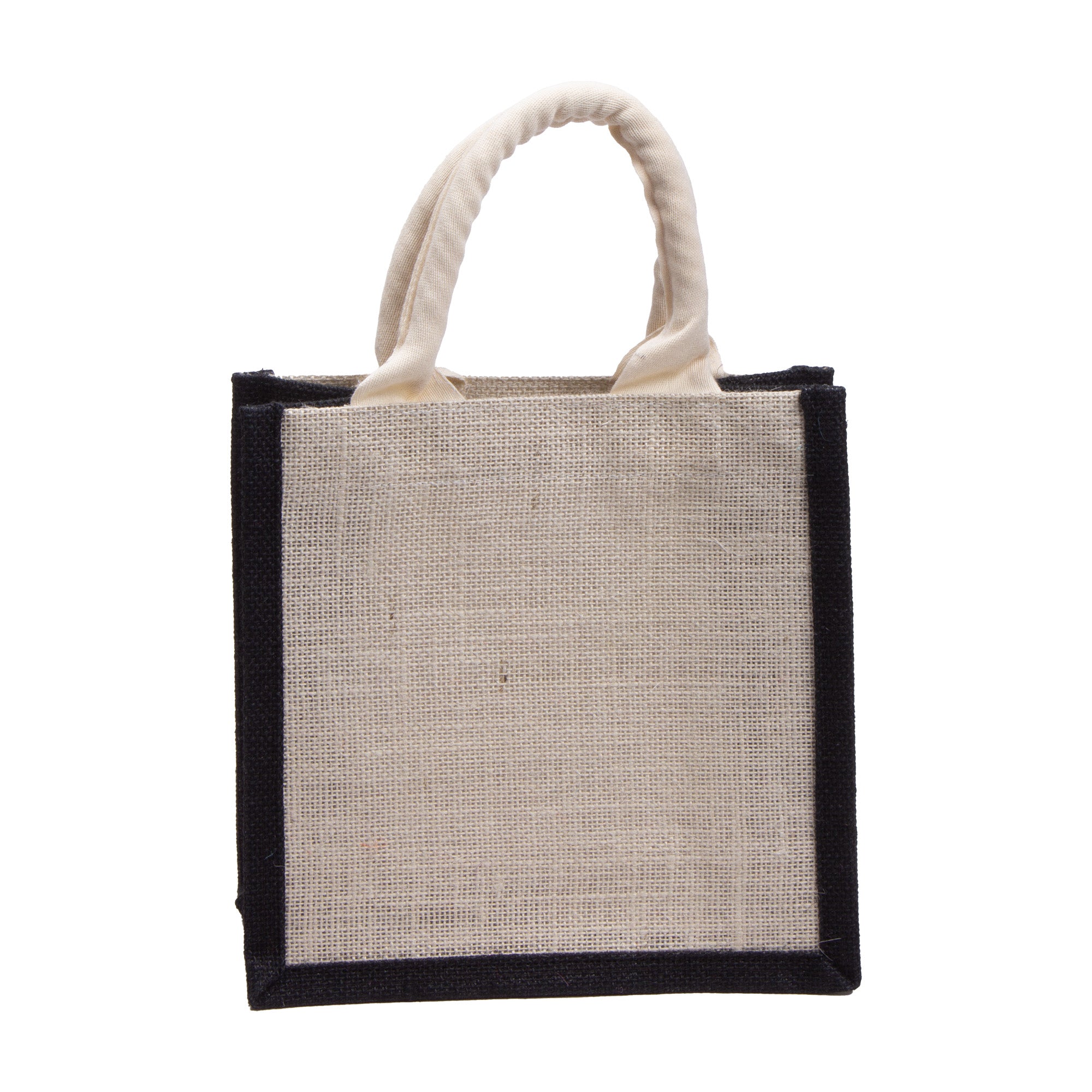 Burlap Bag with Padded Fabric Handlesorted Colours L8.2 X W8.2 X D4inch 1pc